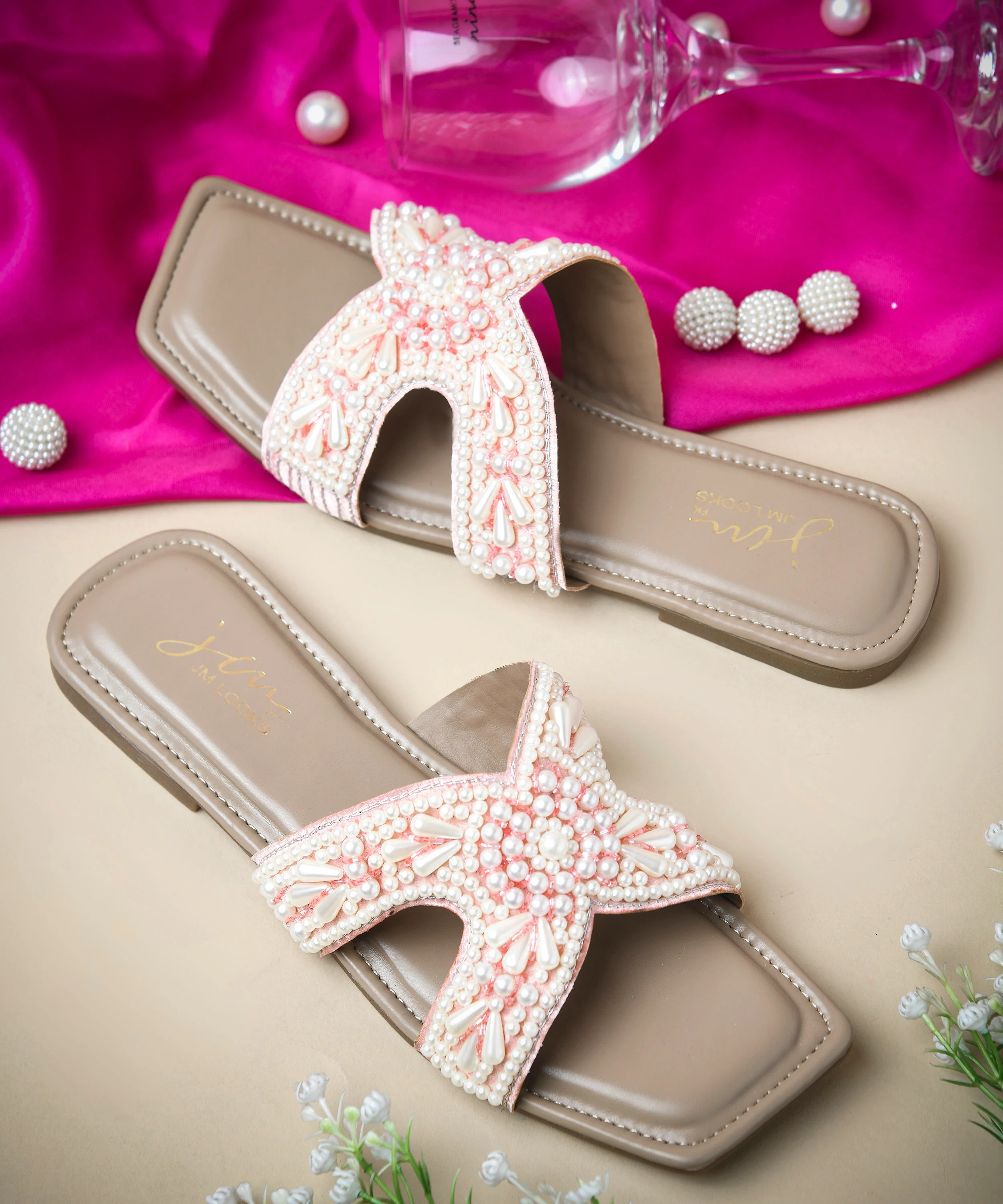 Trendy Slip-On Flats with Sparkle Strap Detail - Image 13