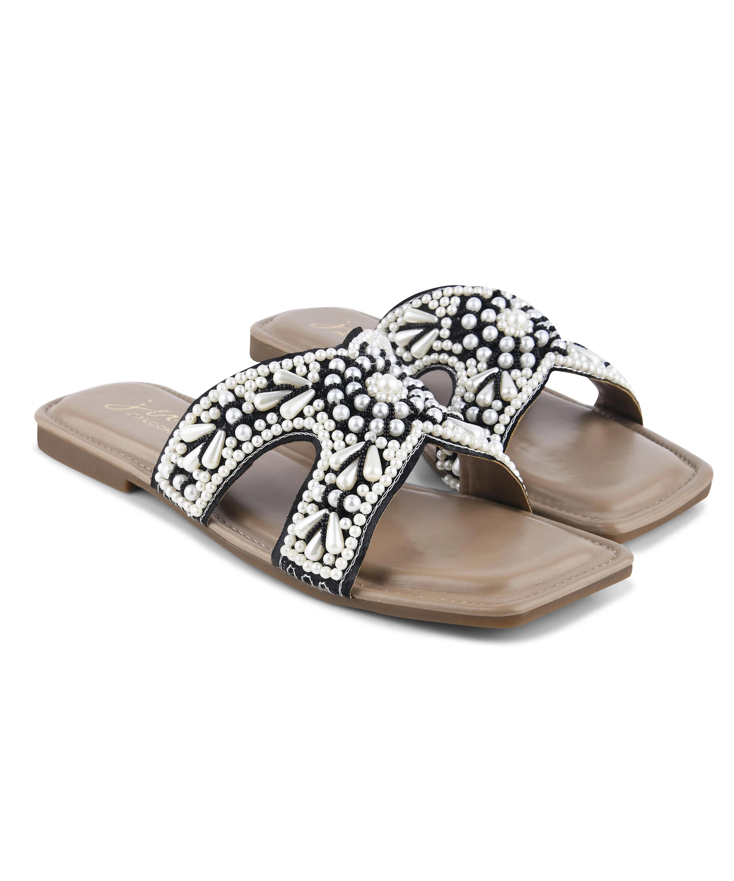 Trendy Slip-On Flats with Sparkle Strap Detail - Image 5