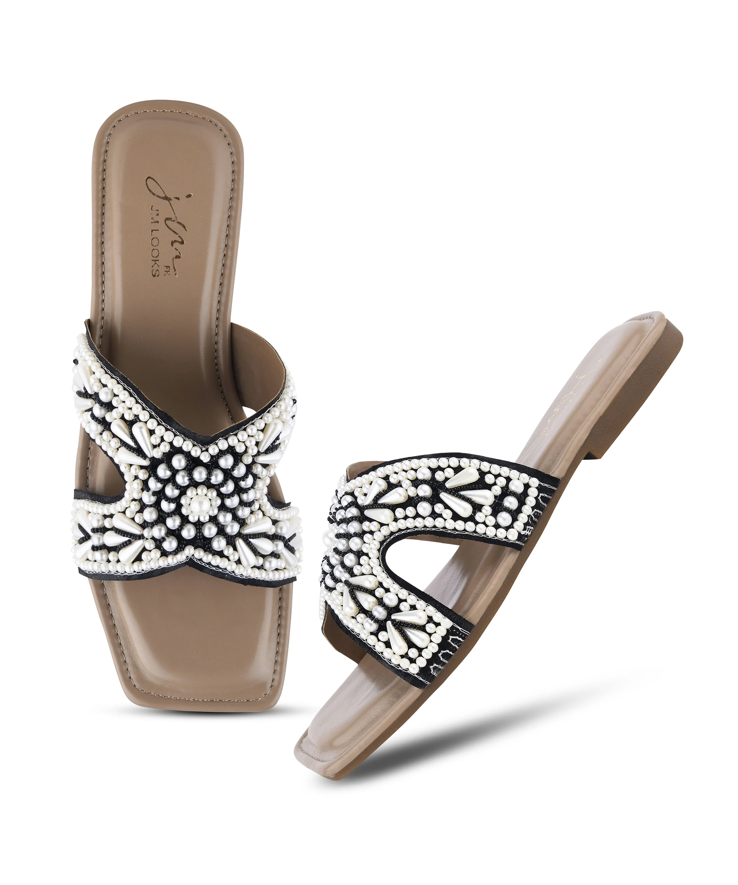 Trendy Slip-On Flats with Sparkle Strap Detail - Image 6