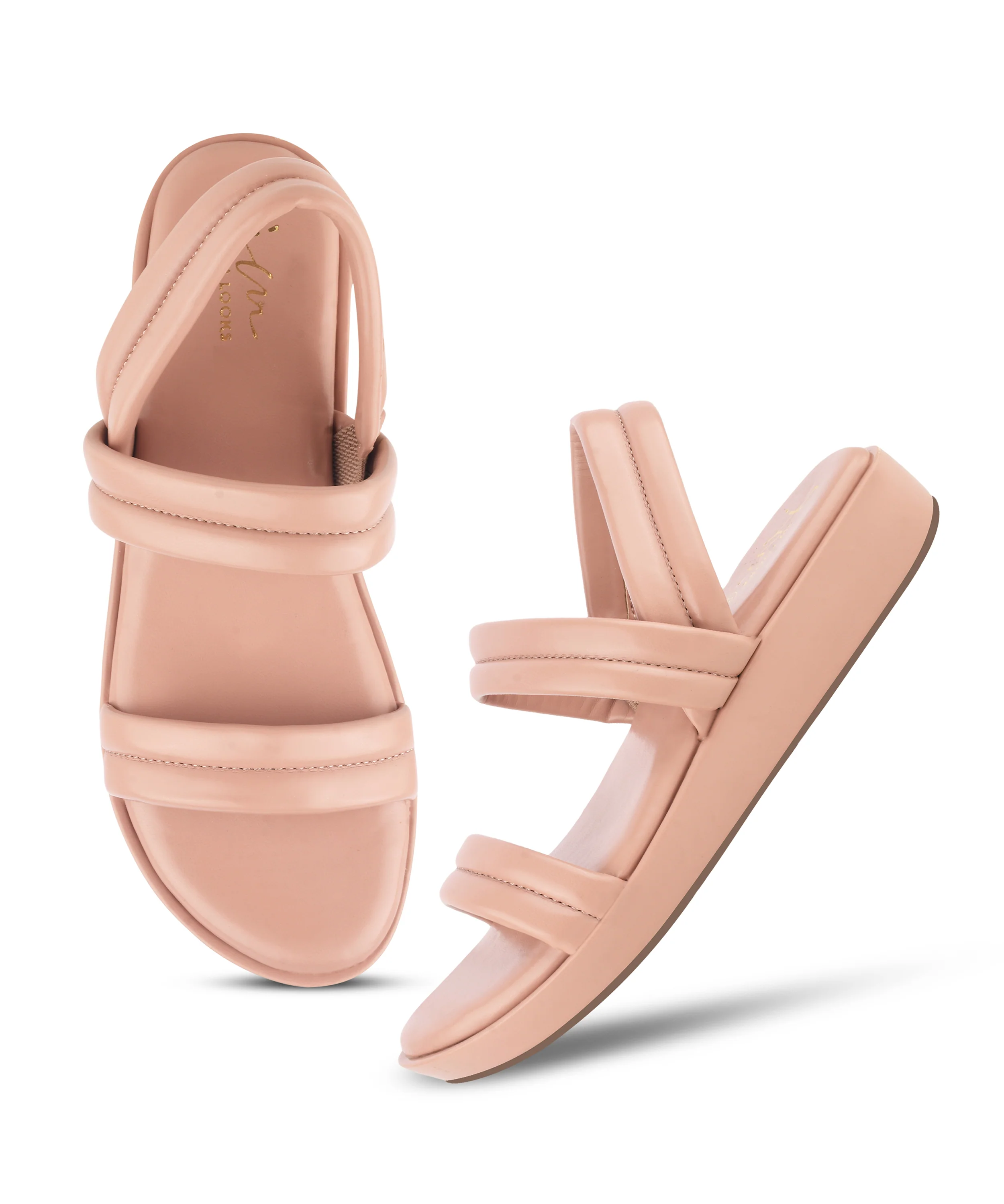 Triple-Strap Flat Sandals with Soft Sole - Image 16