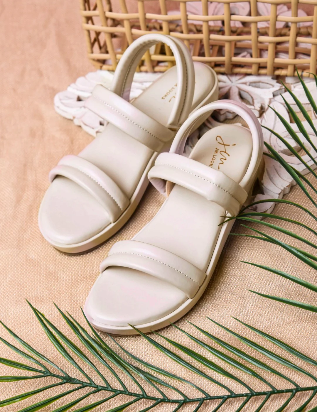 Triple-Strap Flat Sandals with Soft Sole - Image 2