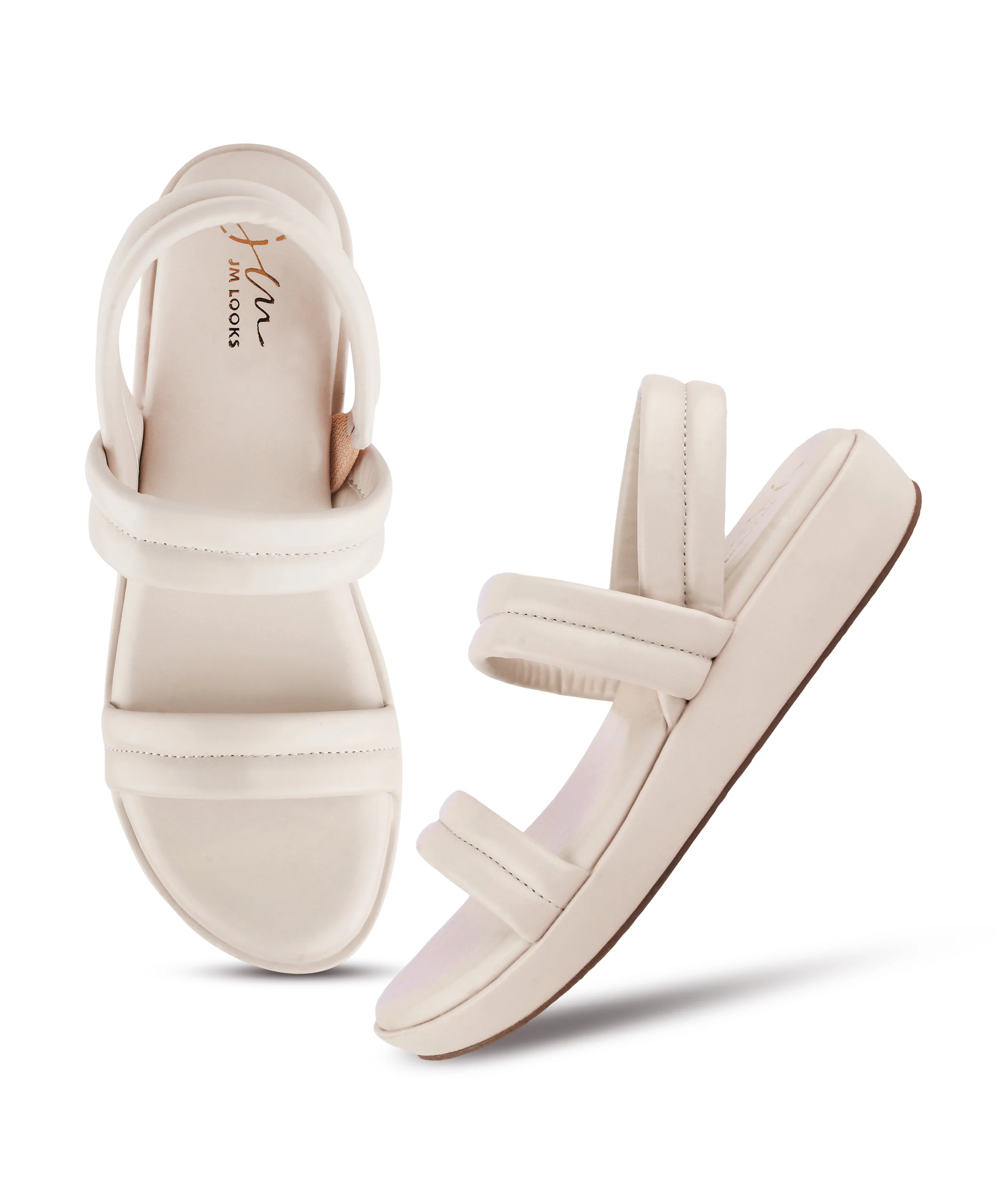 Triple-Strap Flat Sandals with Soft Sole - Image 9