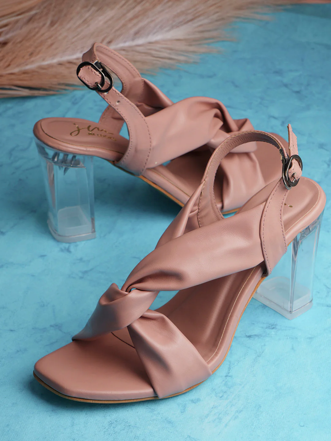 Jm Looks Women's Twisted Strap Clear Heel Sandals - Image 13