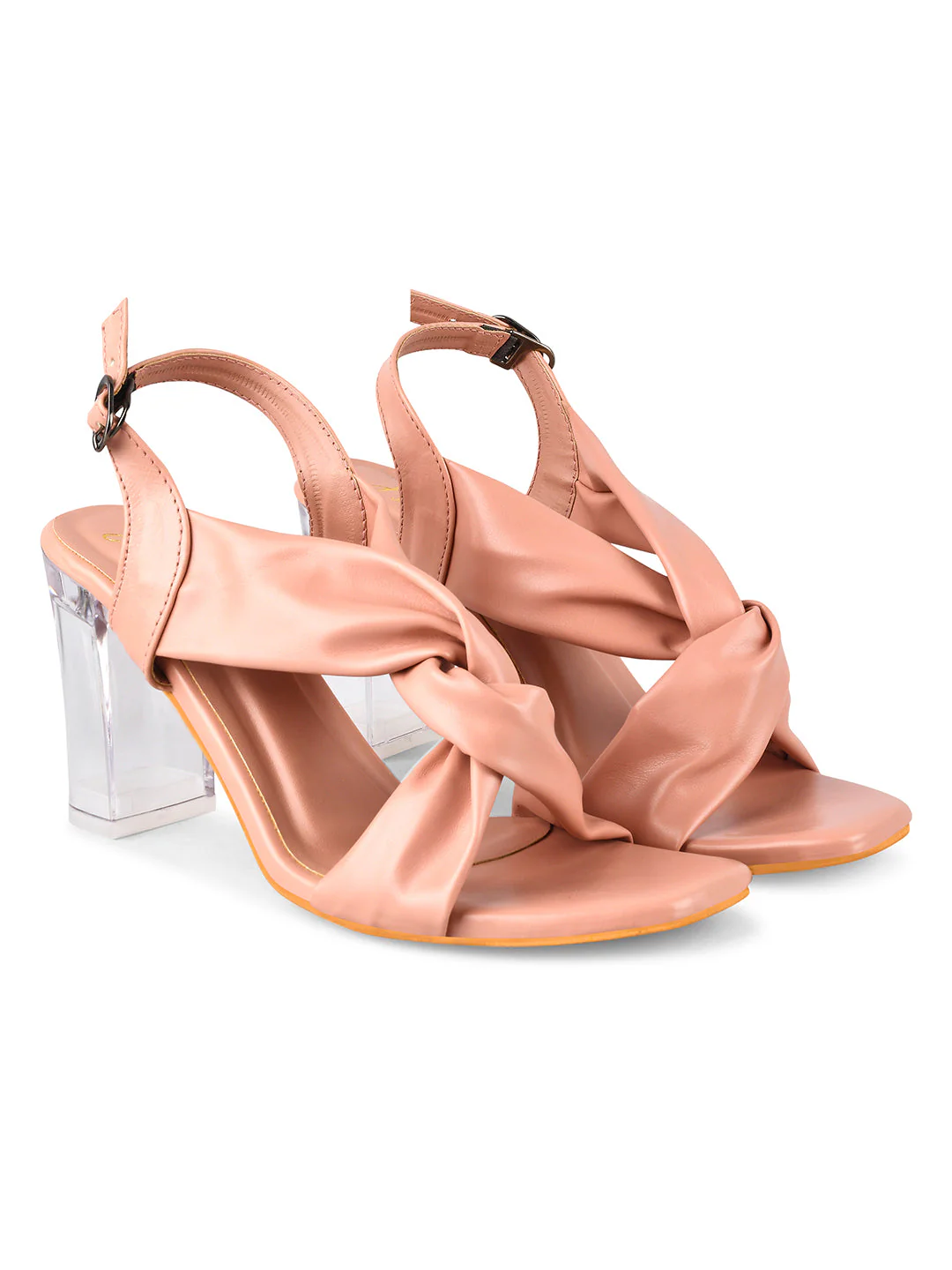 Jm Looks Women's Twisted Strap Clear Heel Sandals - Image 17