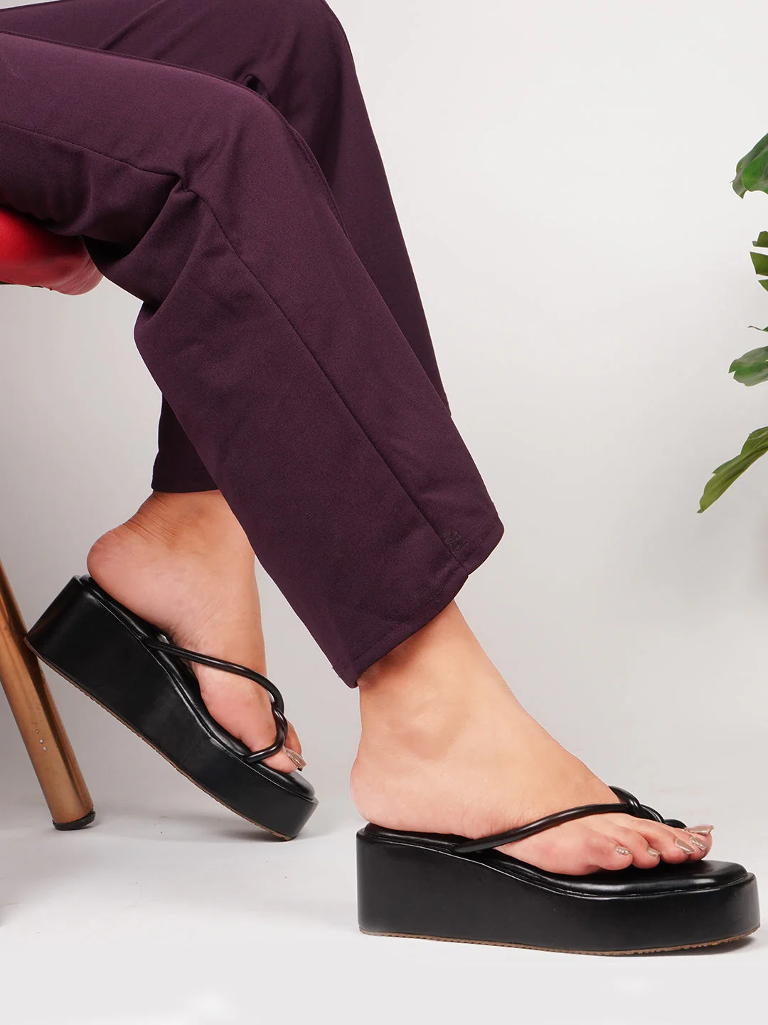 Jm Looks Modern Platform Thong Sandals for Women & Girls - Image 2