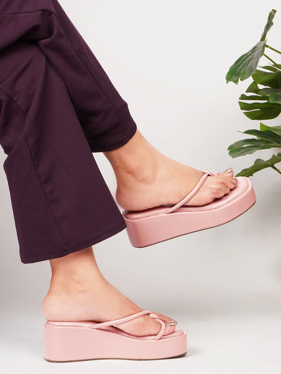 Jm Looks Modern Platform Thong Sandals for Women & Girls - Image 9