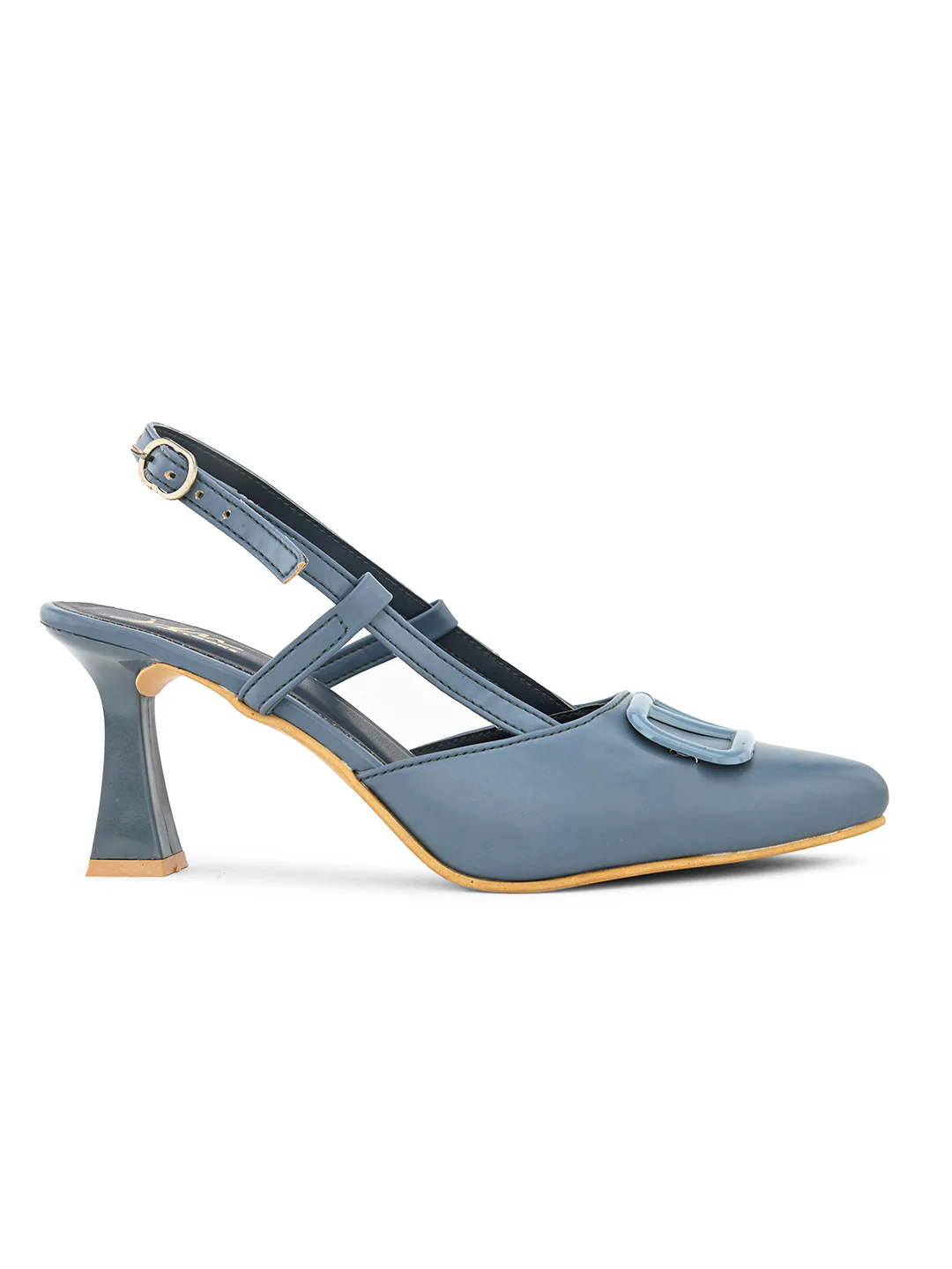 Typographic Applique Slingback Kitten Heels - Image 12