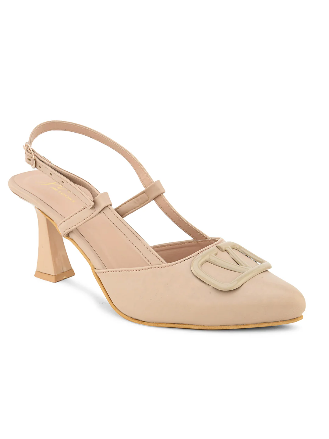 Typographic Applique Slingback Kitten Heels - Image 19