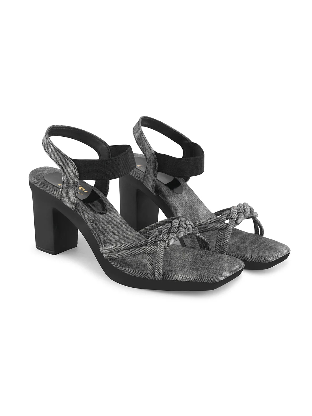 Jm Looks Knotted Strap Block Heel Sandals - Image 5