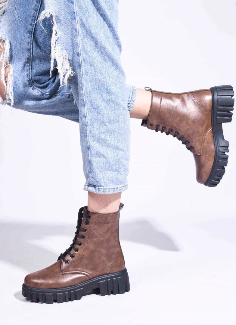 Jm Looks Rugged Lace-Up Combat Boots for Women & Girls - Image 11
