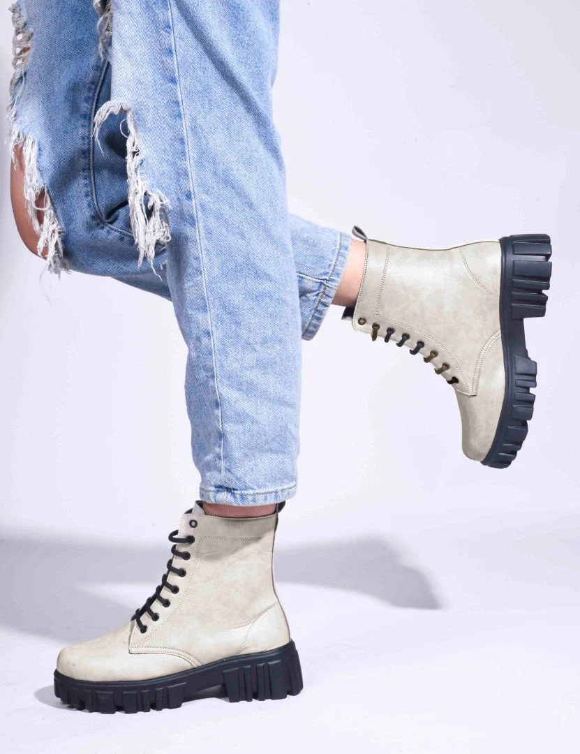 Jm Looks Rugged Lace-Up Combat Boots for Women & Girls - Image 15