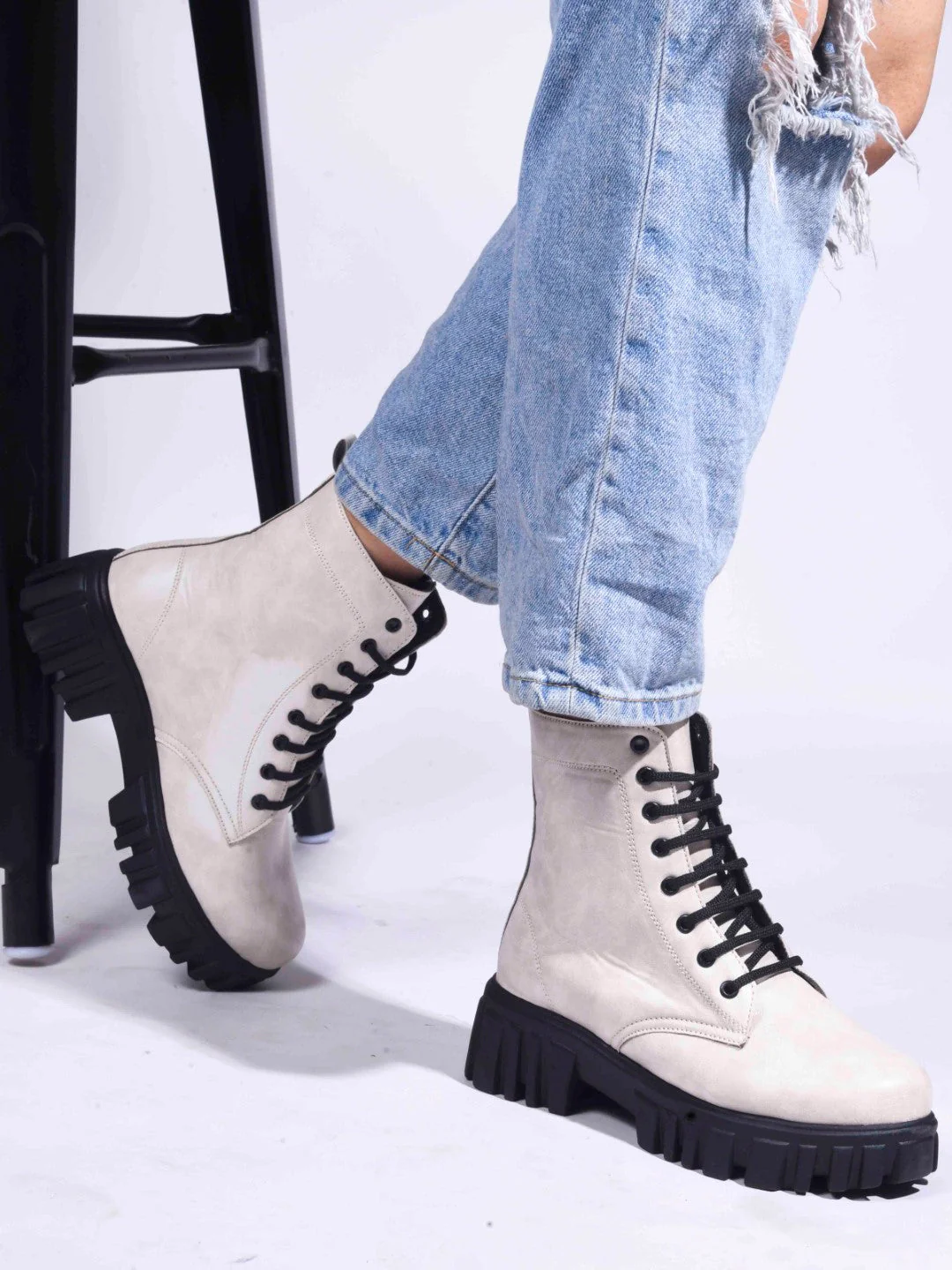 Jm Looks Rugged Lace-Up Combat Boots for Women & Girls - Image 16