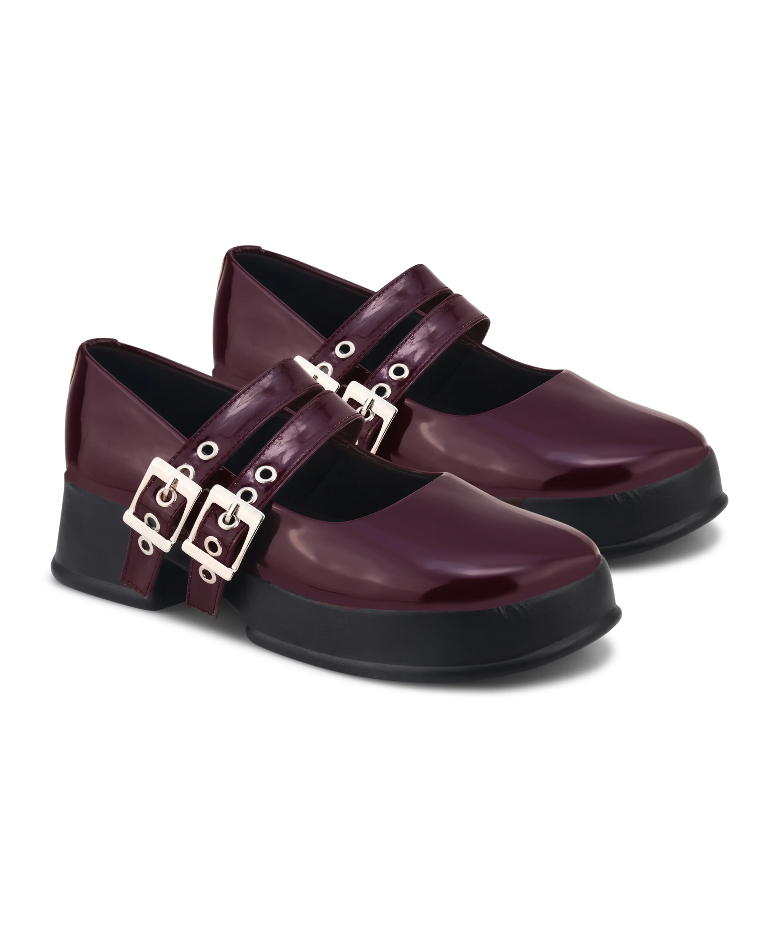 Urban Edge Double Buckle Chunky Heels - Image 12