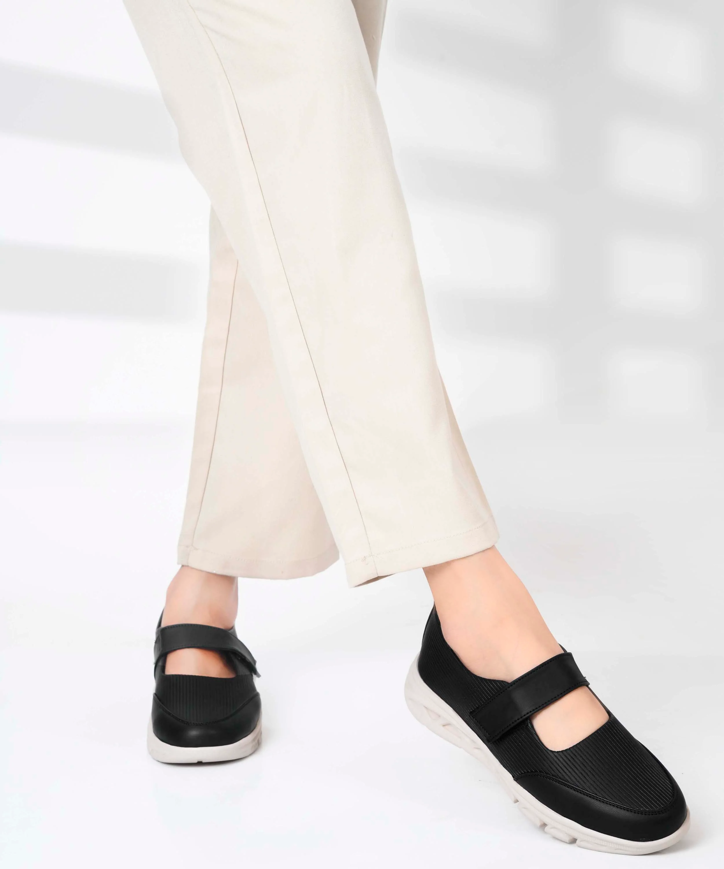 JM Looks Velcro Strap Casual Walking Shoes