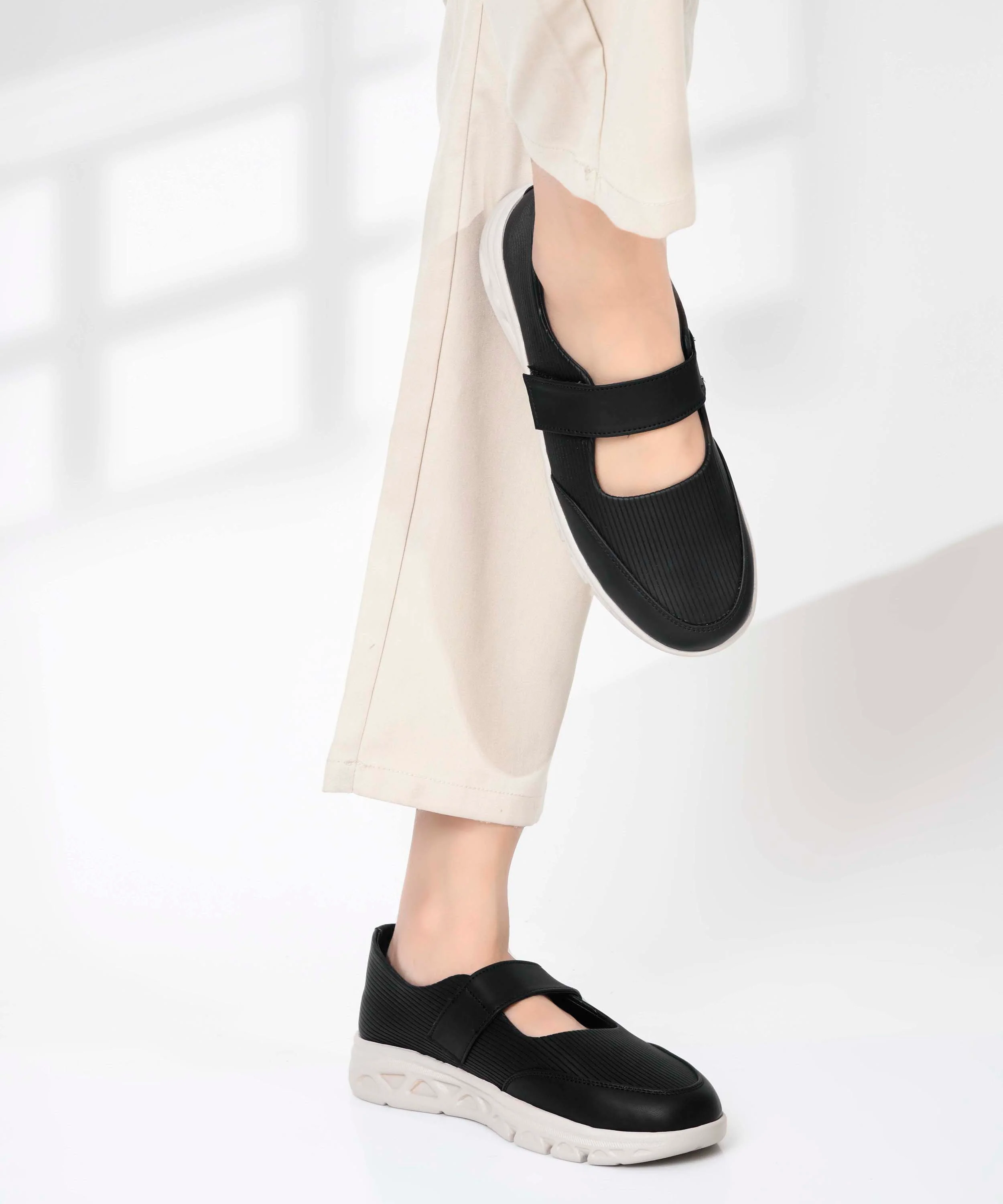 JM Looks Velcro Strap Casual Walking Shoes - Image 5