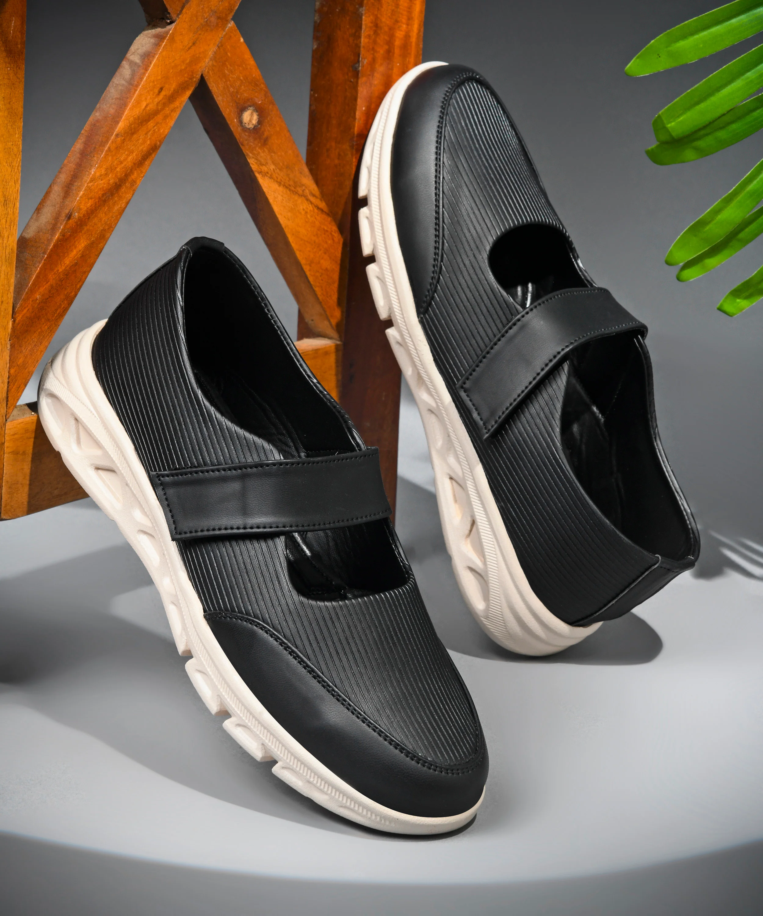 JM Looks Velcro Strap Casual Walking Shoes - Image 6
