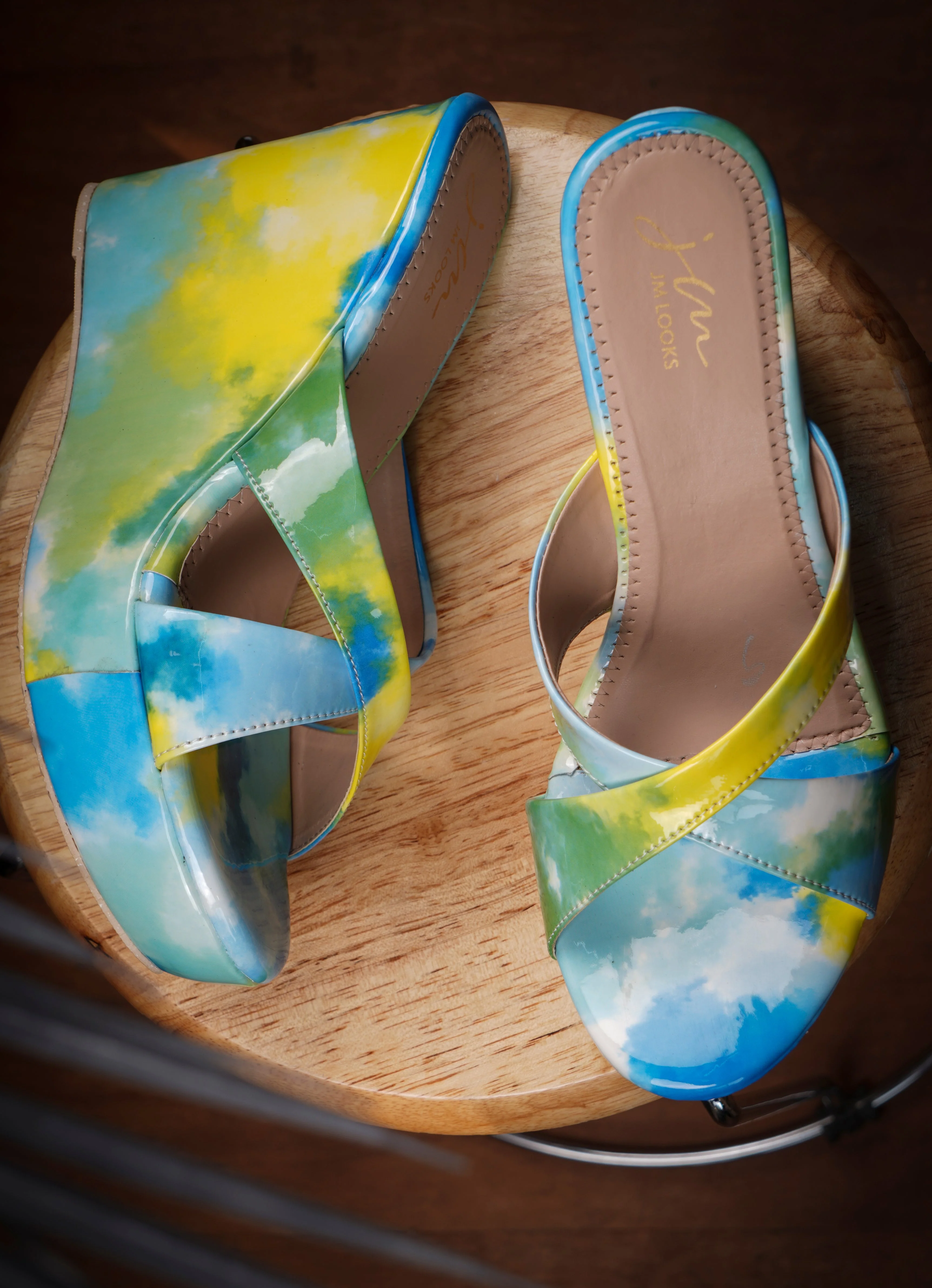 Jm Looks Artistic Print Wedge Heels for Women & Girls