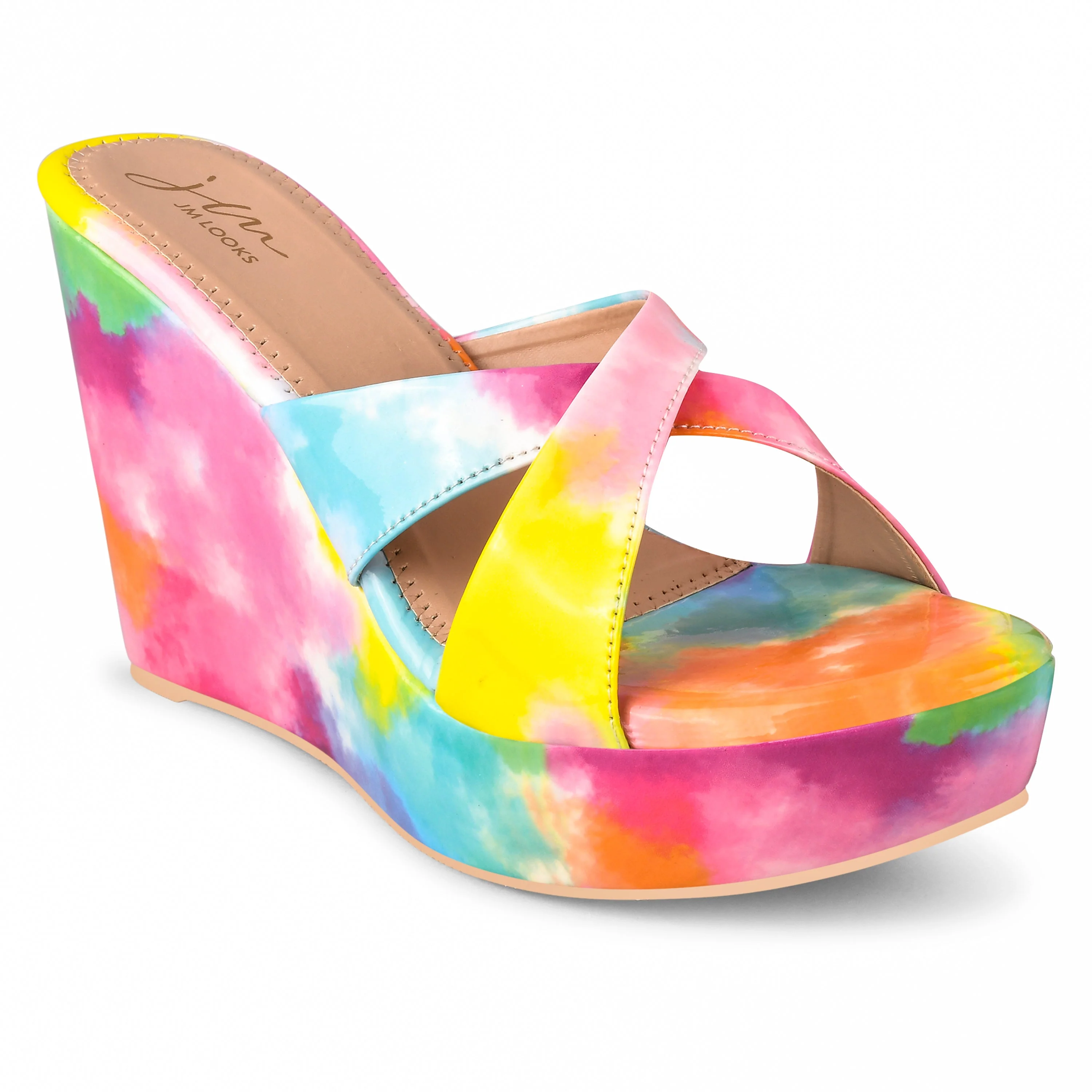 Jm Looks Artistic Print Wedge Heels for Women & Girls - Image 13