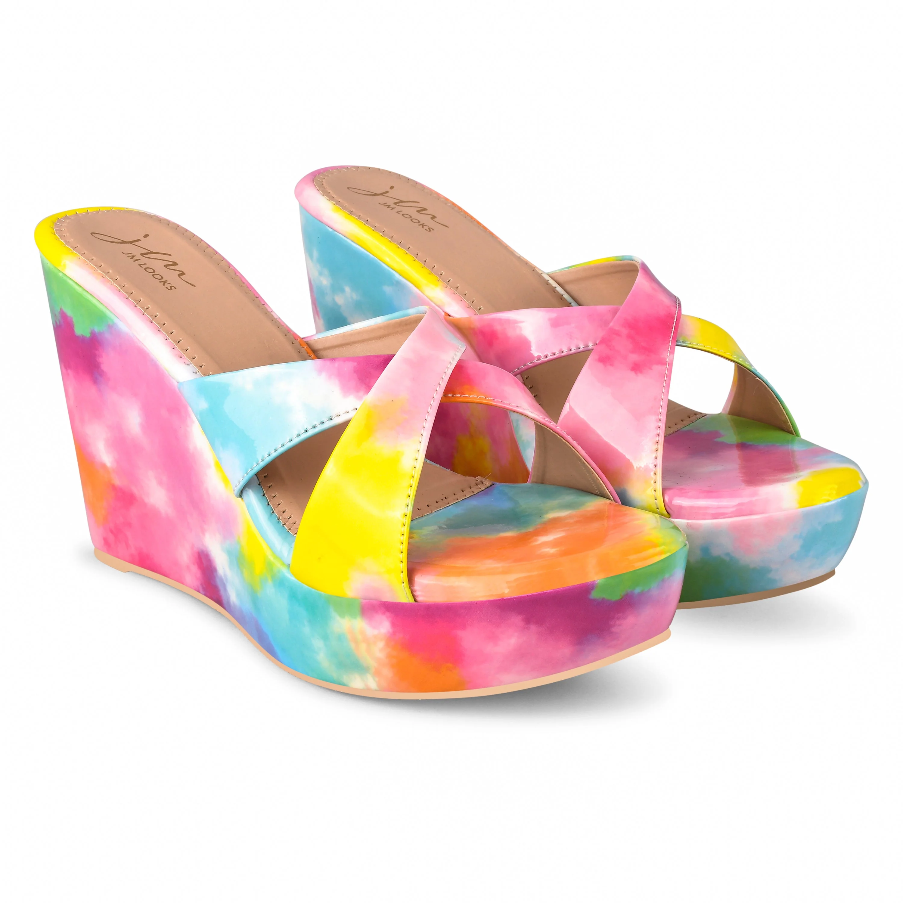 Jm Looks Artistic Print Wedge Heels for Women & Girls - Image 14