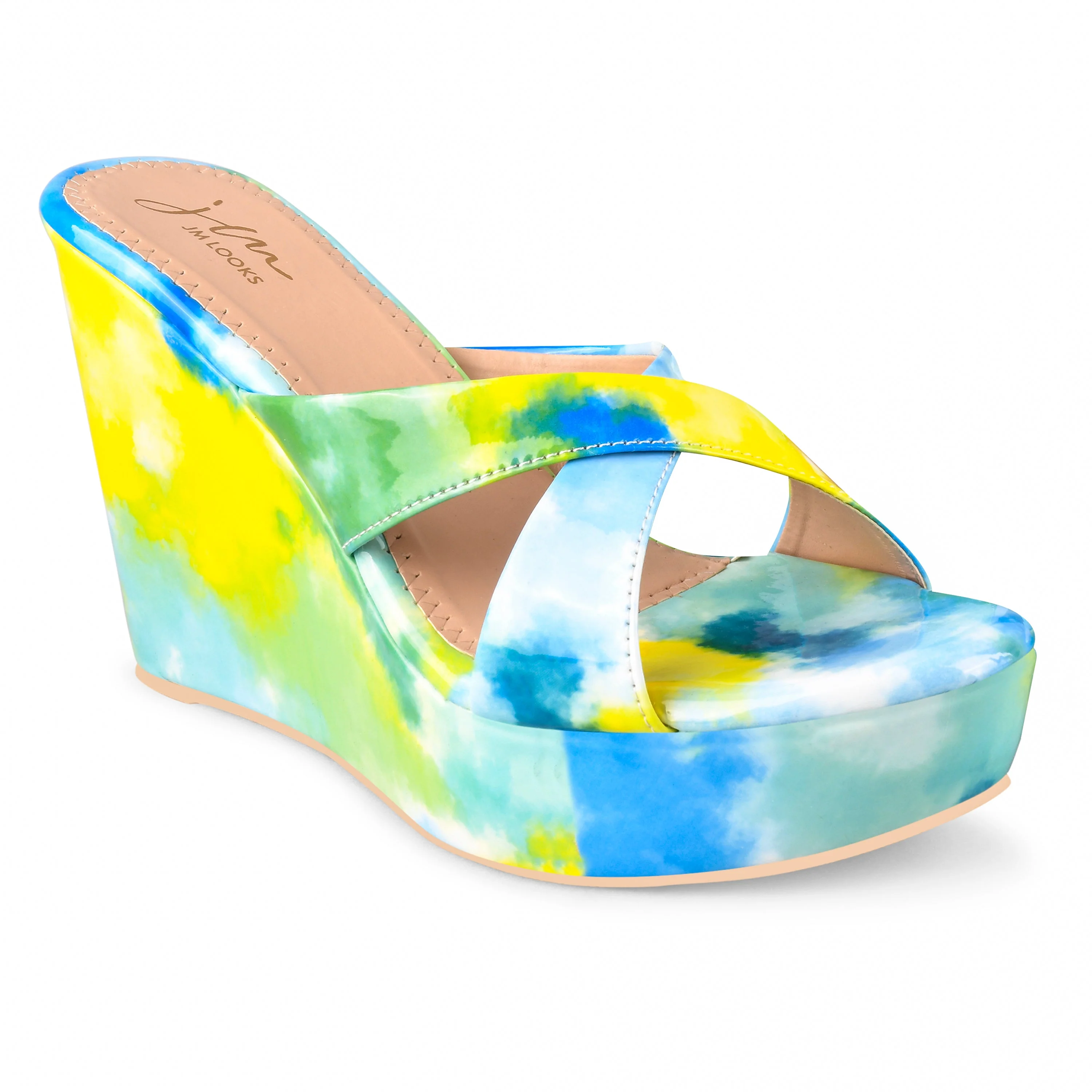 Jm Looks Artistic Print Wedge Heels for Women & Girls - Image 6