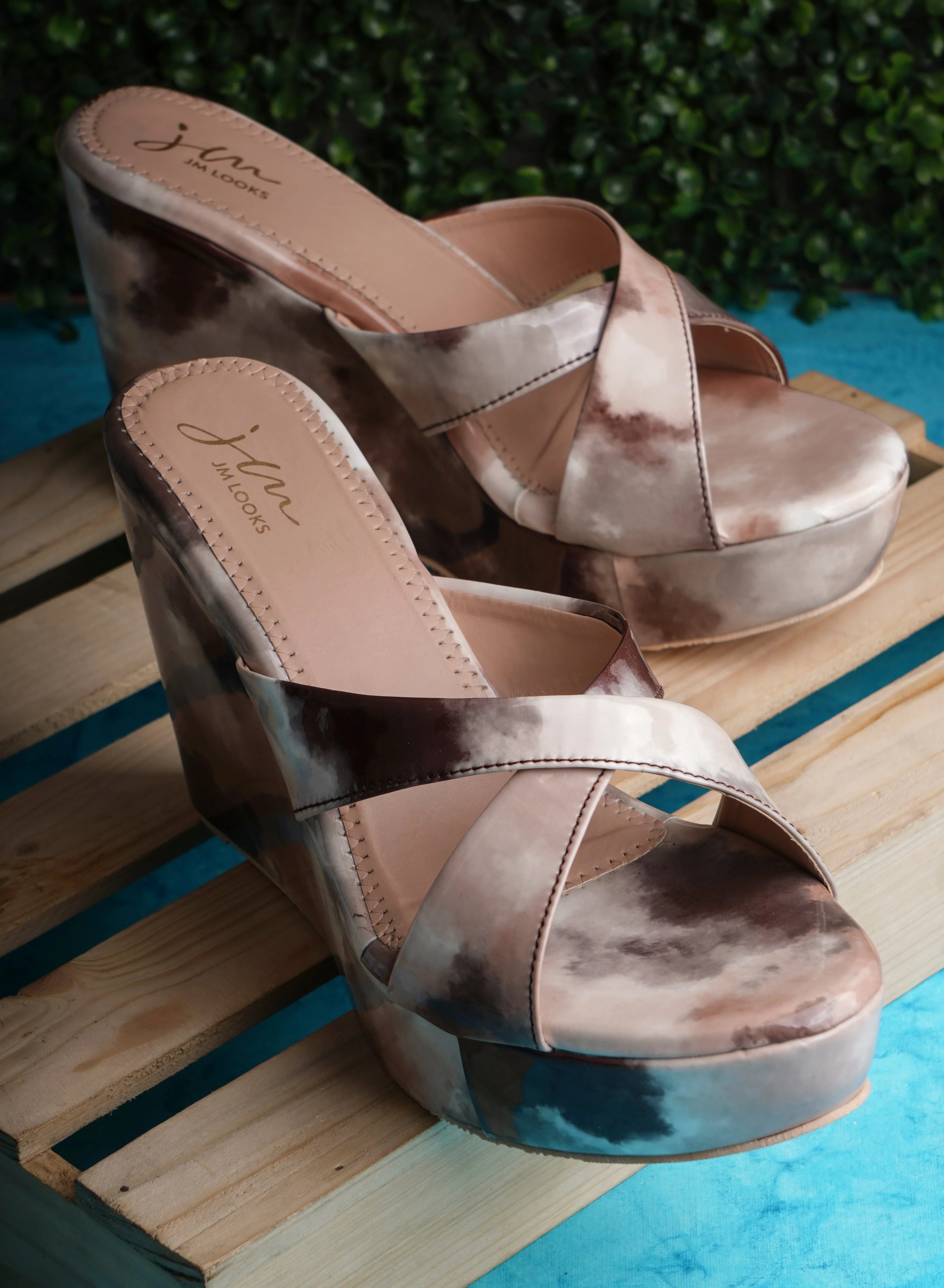 Jm Looks Artistic Print Wedge Heels for Women & Girls - Image 7