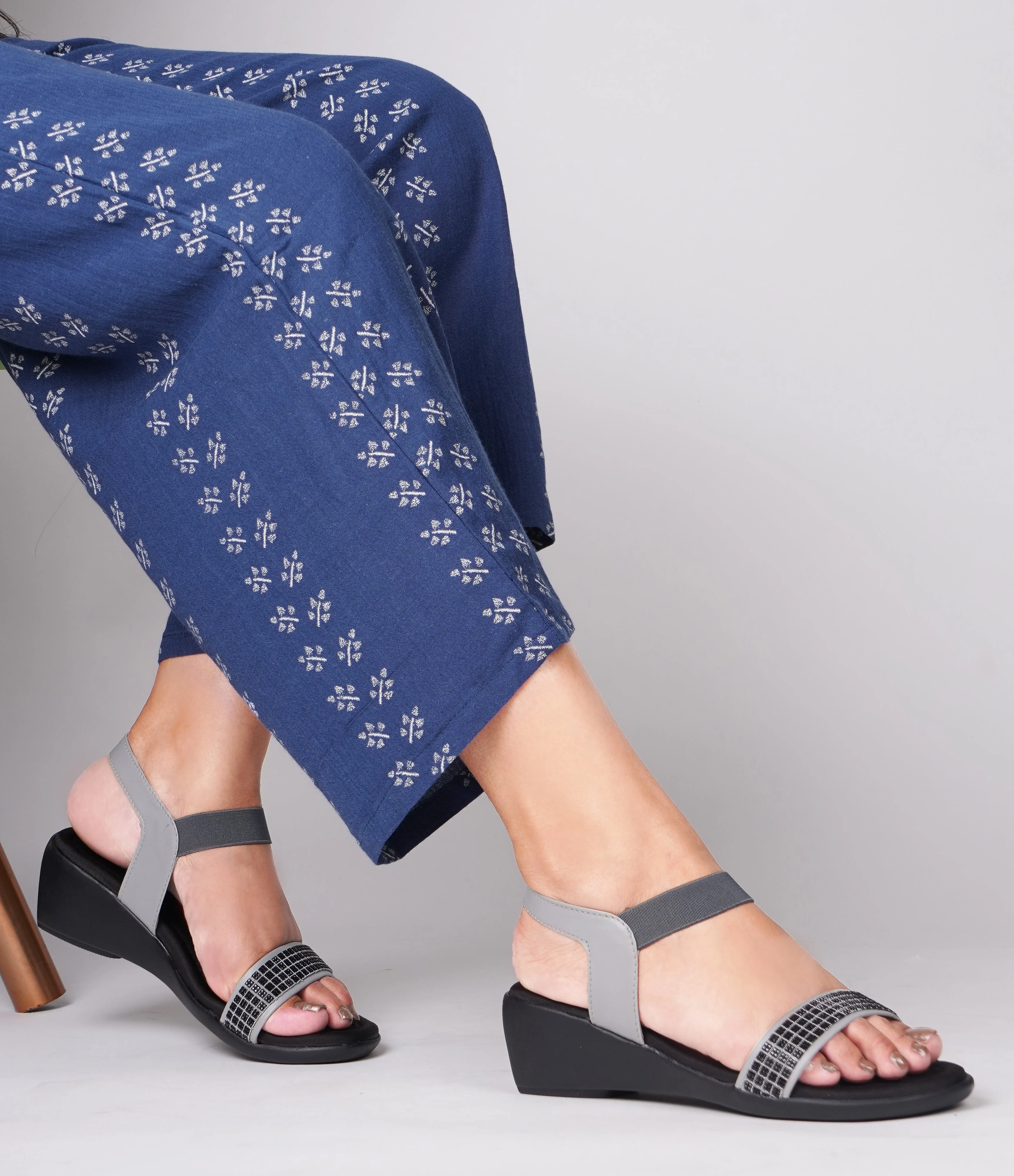 Jm Looks Women's Embellished Ankle Strap Wedge Sandals - Image 8