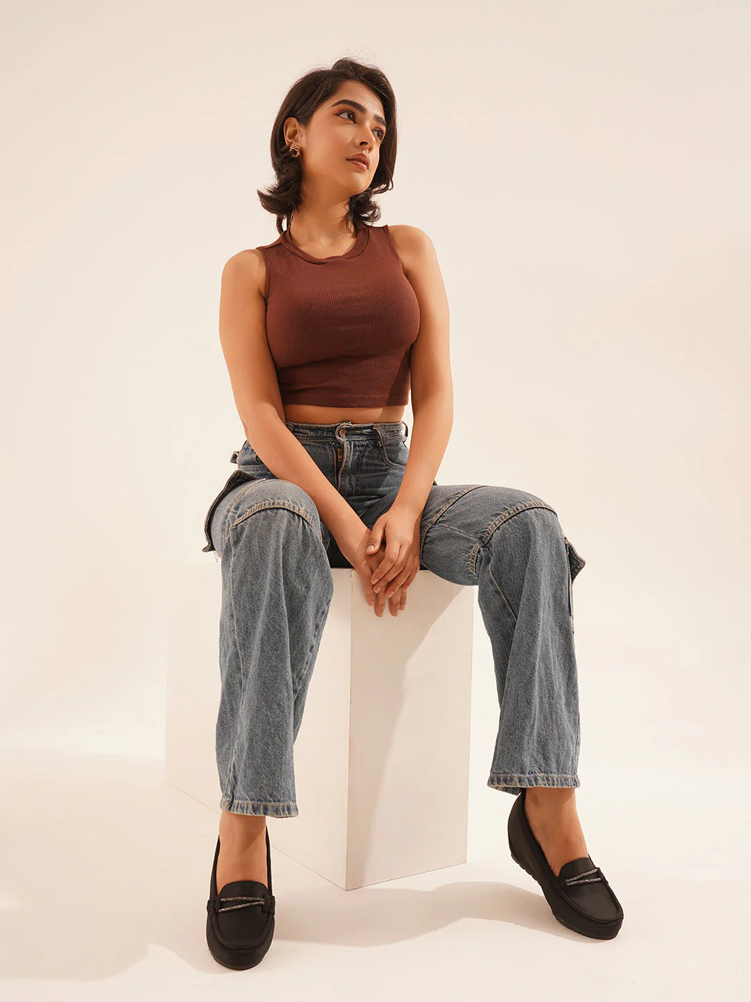 JM Looks Embellished Buckle Wedge Loafers - Image 14