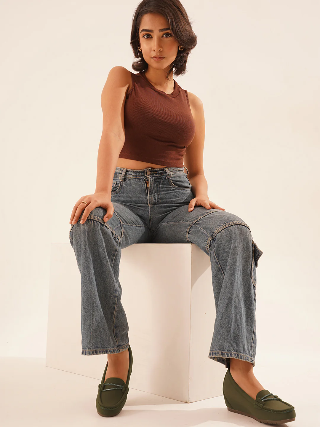 JM Looks Embellished Buckle Wedge Loafers - Image 2