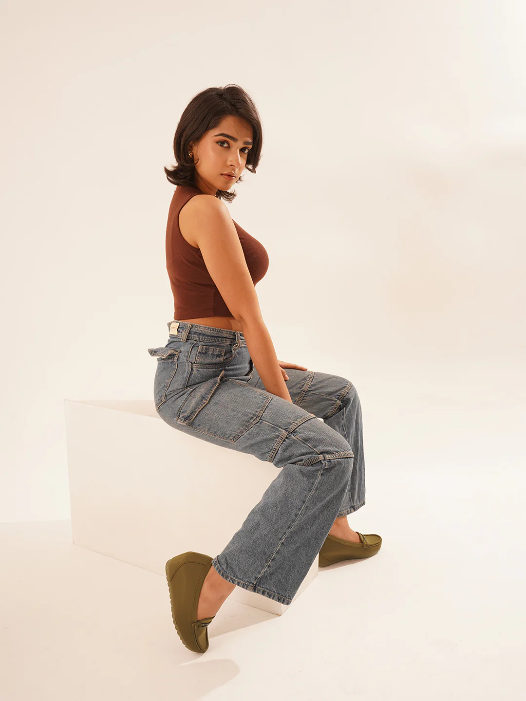 JM Looks Embellished Buckle Wedge Loafers - Image 4