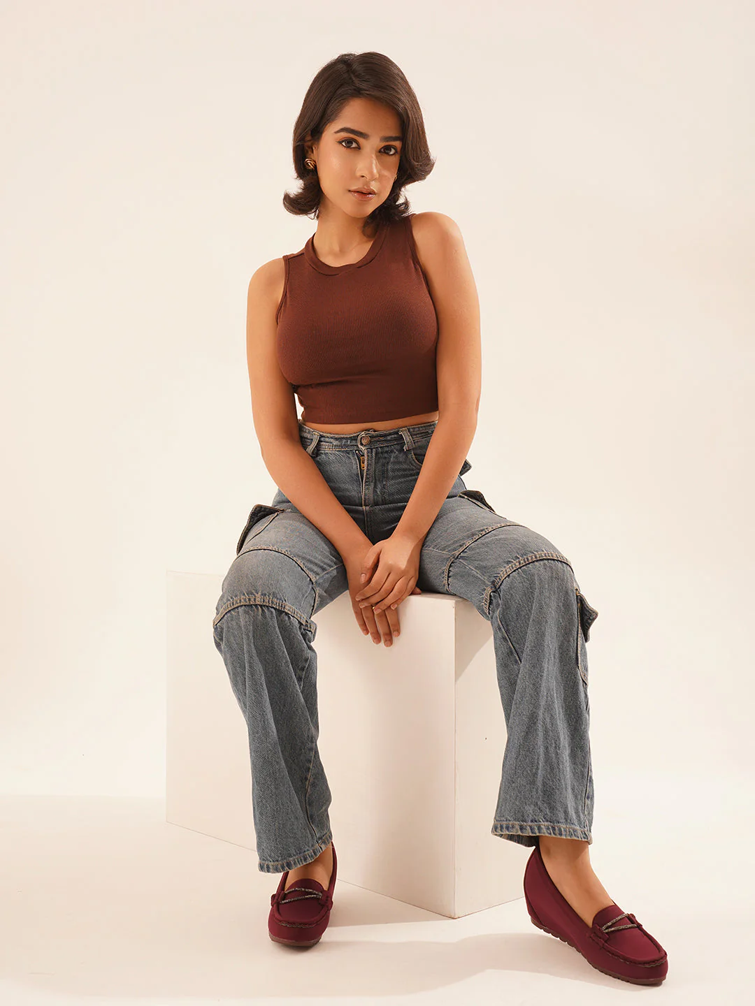 JM Looks Embellished Buckle Wedge Loafers - Image 8