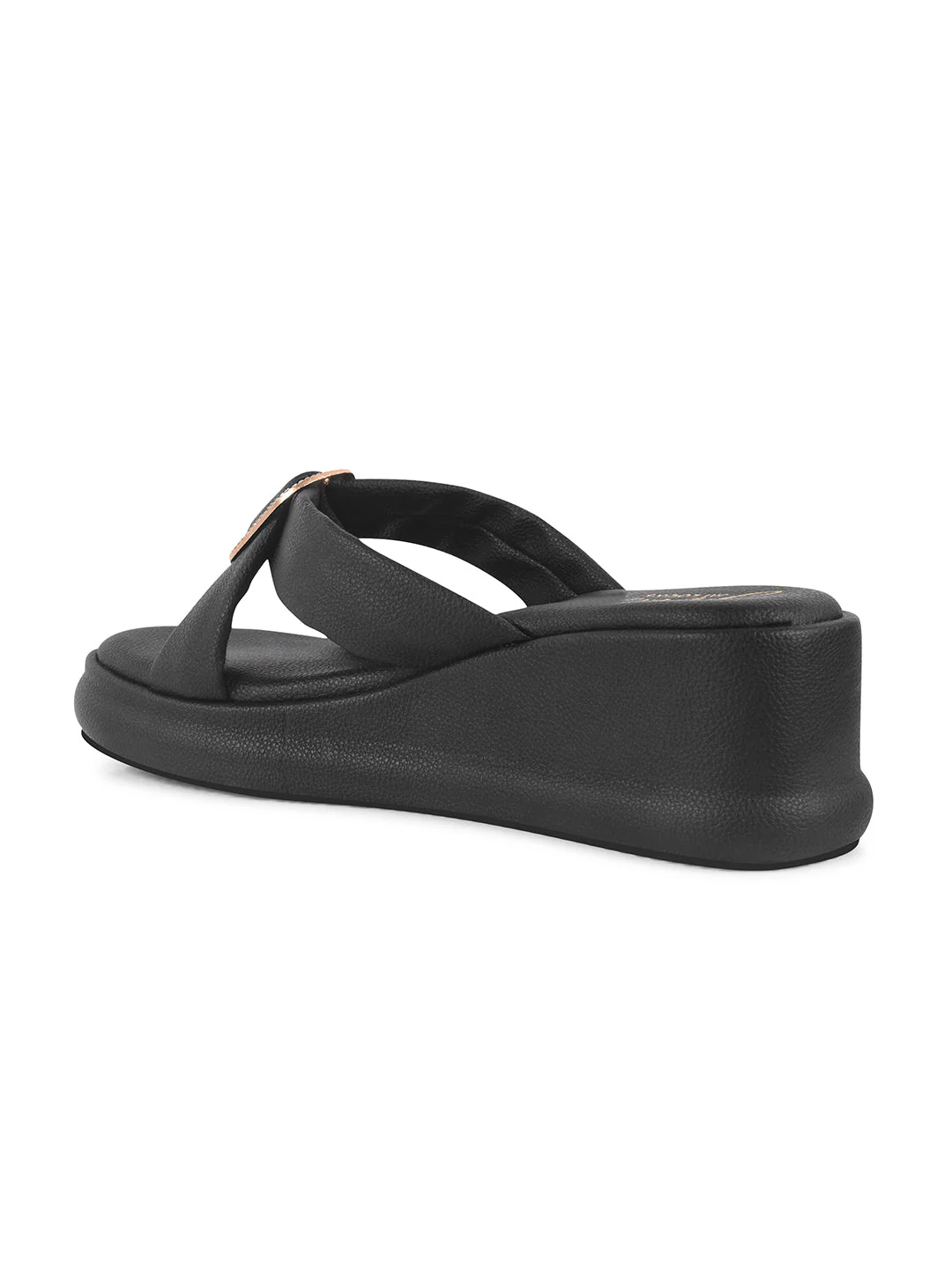JM Looks Platform Wedge Slides with Buckle - Image 18