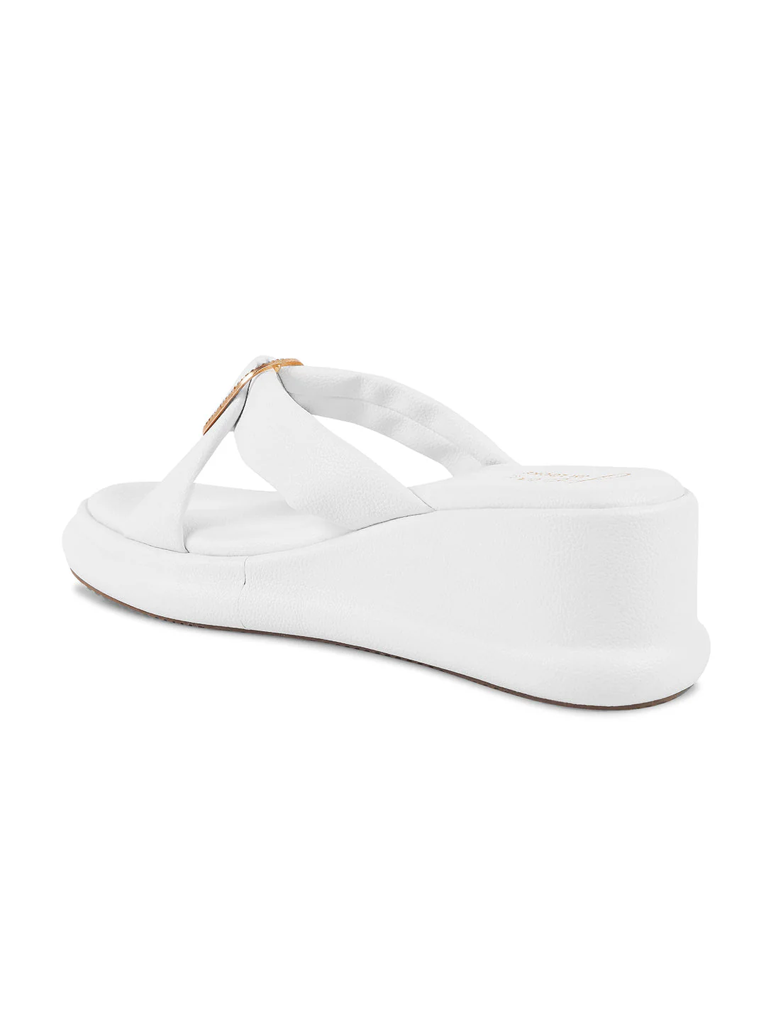 JM Looks Platform Wedge Slides with Buckle - Image 6