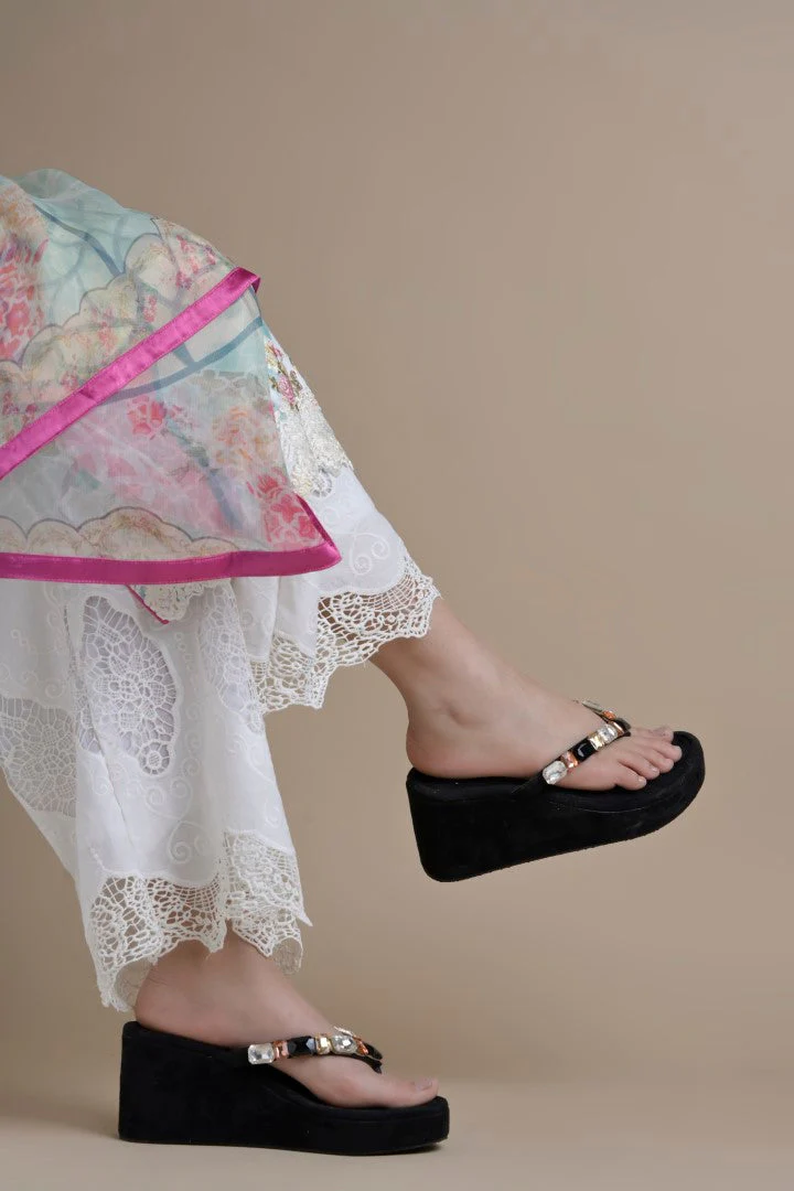 Jm Looks Embellished Platform Wedge Heels Sandals for Women & Girls - Image 15