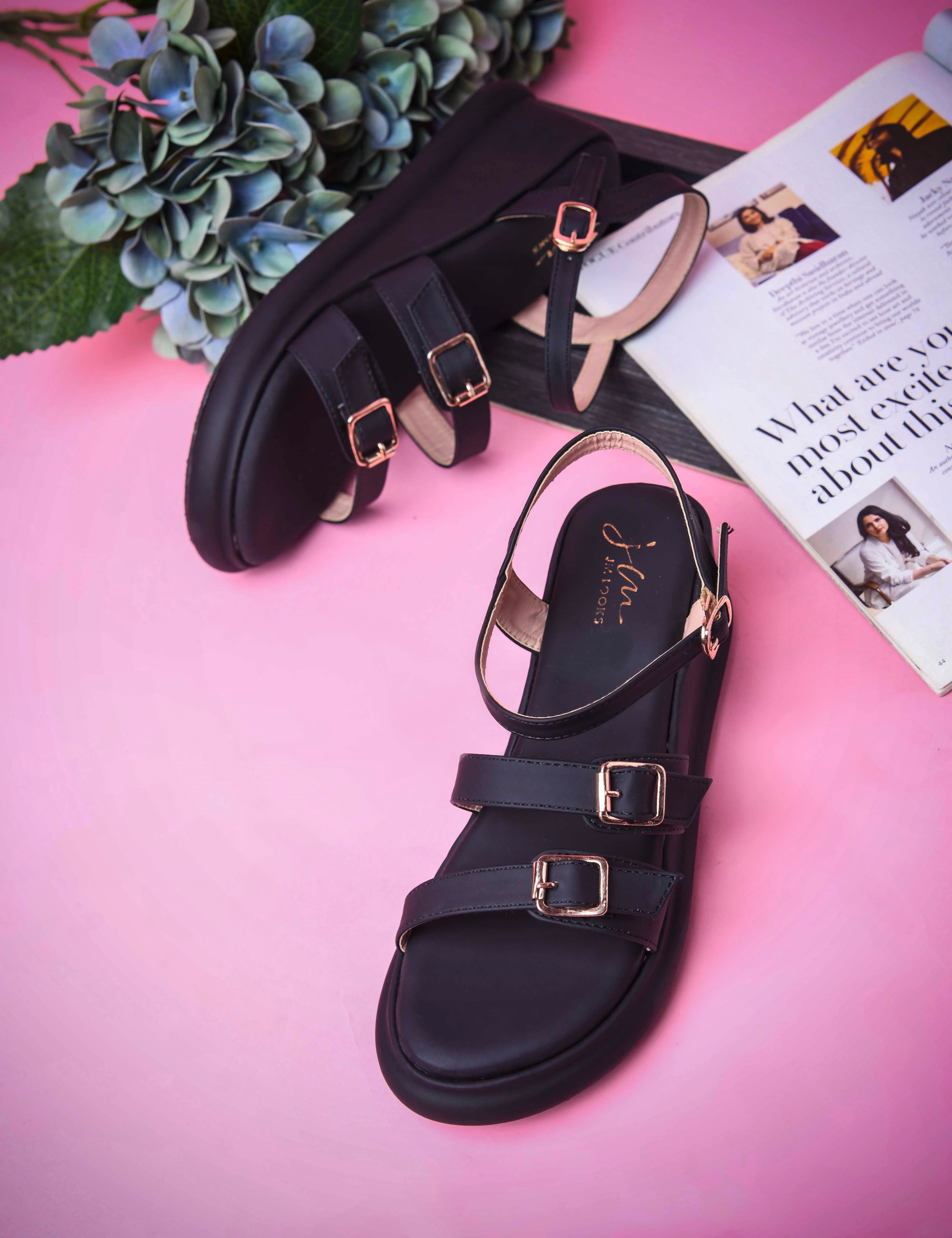 Wedge Sandals with Multi-Strap Design - Image 4