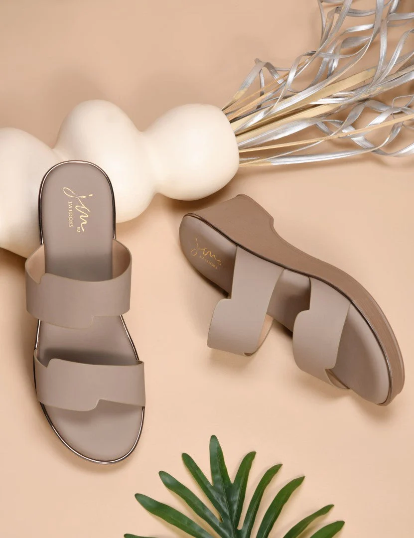 Jm Looks Elegant Strappy Platform Wedges for Women