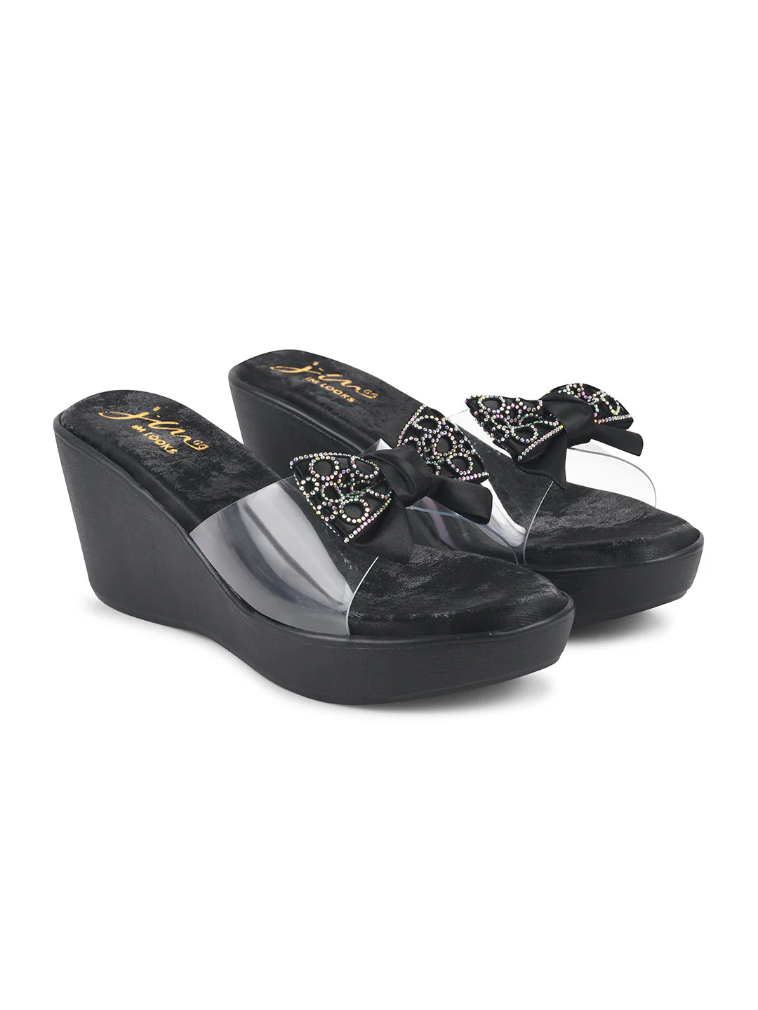 Jm Looks Embellished Bow Wedge Platform Sandals - Image 15