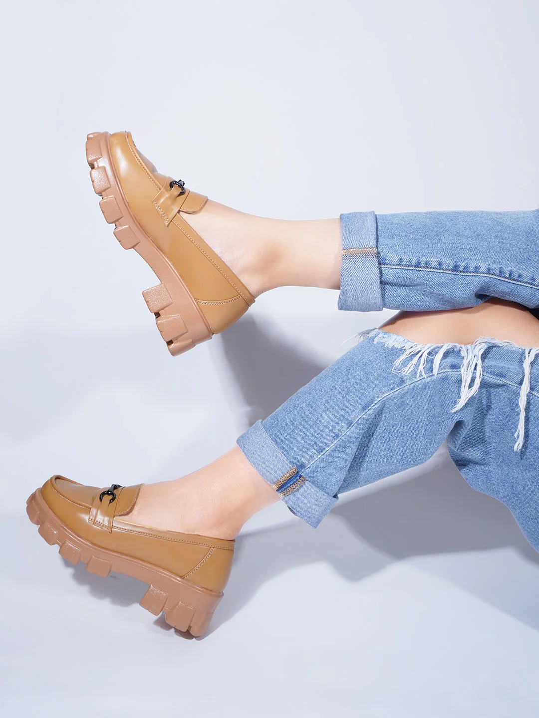 Women Buckled Heeled Horsebit Loafers - Image 14