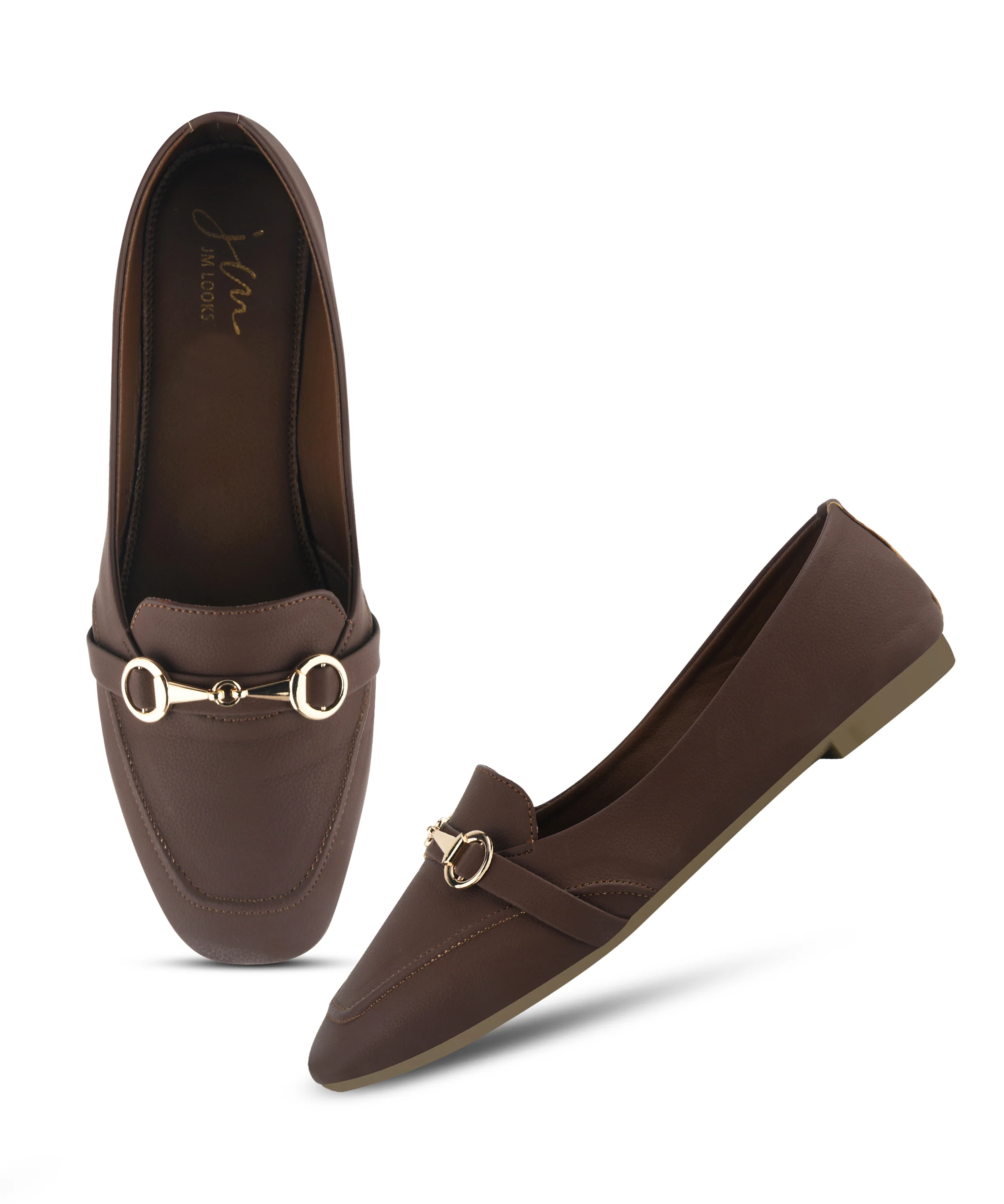 Women Flat Loafers with Metal Horsebit - Image 11