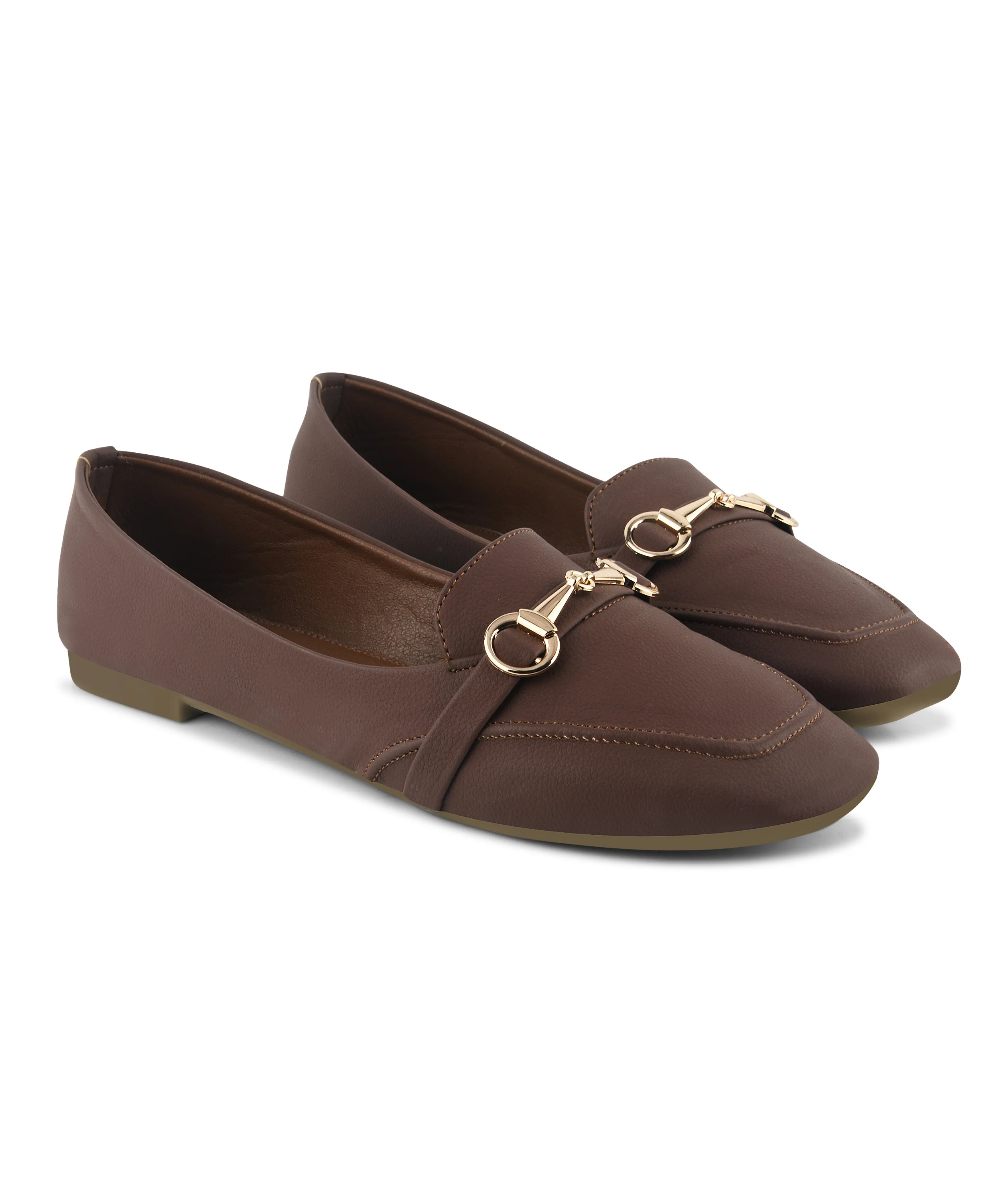 Women Flat Loafers with Metal Horsebit - Image 12