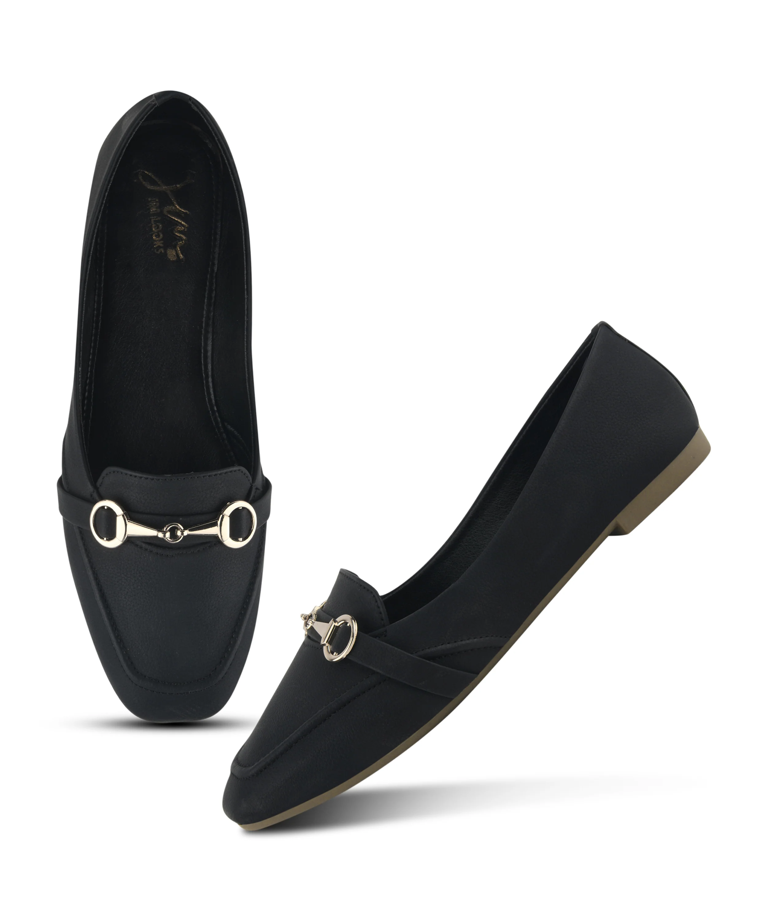 Women Flat Loafers with Metal Horsebit - Image 5