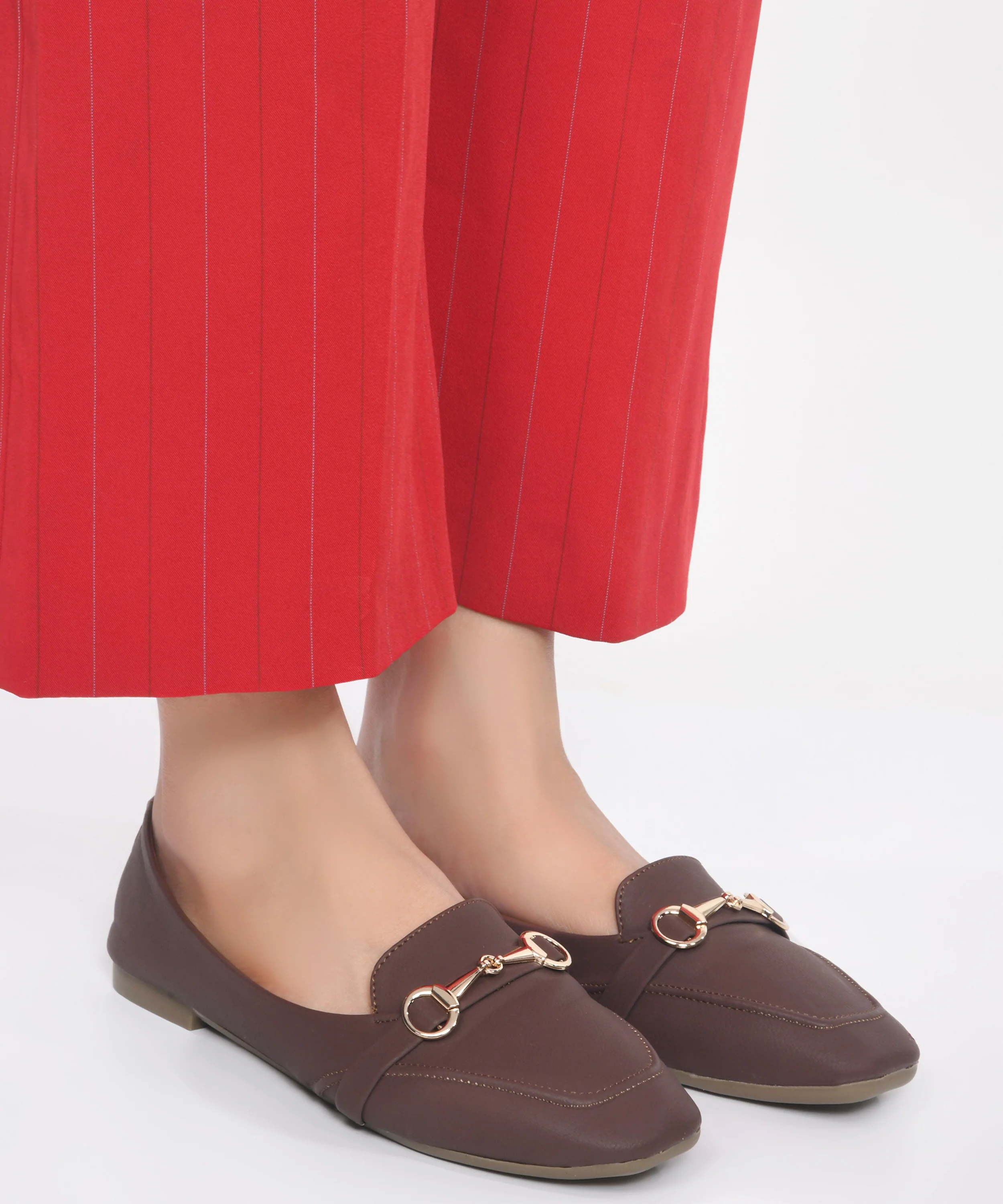 Women Flat Loafers with Metal Horsebit - Image 8