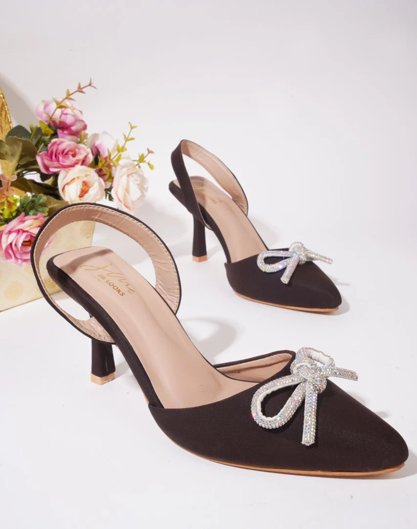 Women Kitten Heel Sandals with Bow Applique - Image 13