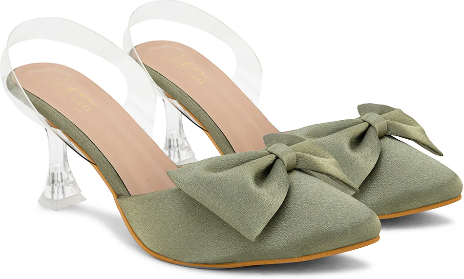 Women Kitten Heeled Sandals with Bow Applique - Image 11