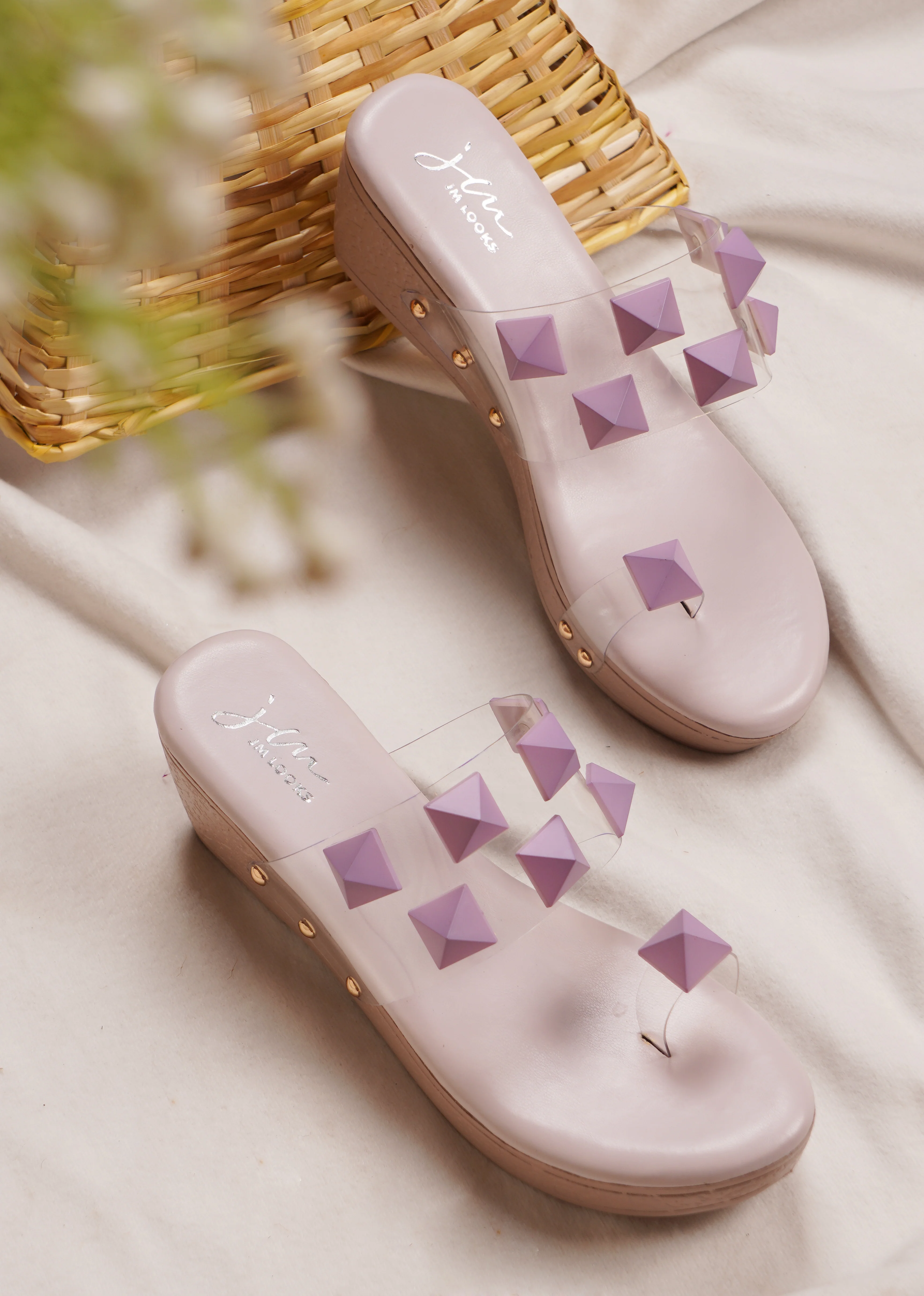 Transparent One-Toe Strap Slip-On Wedges - Image 3