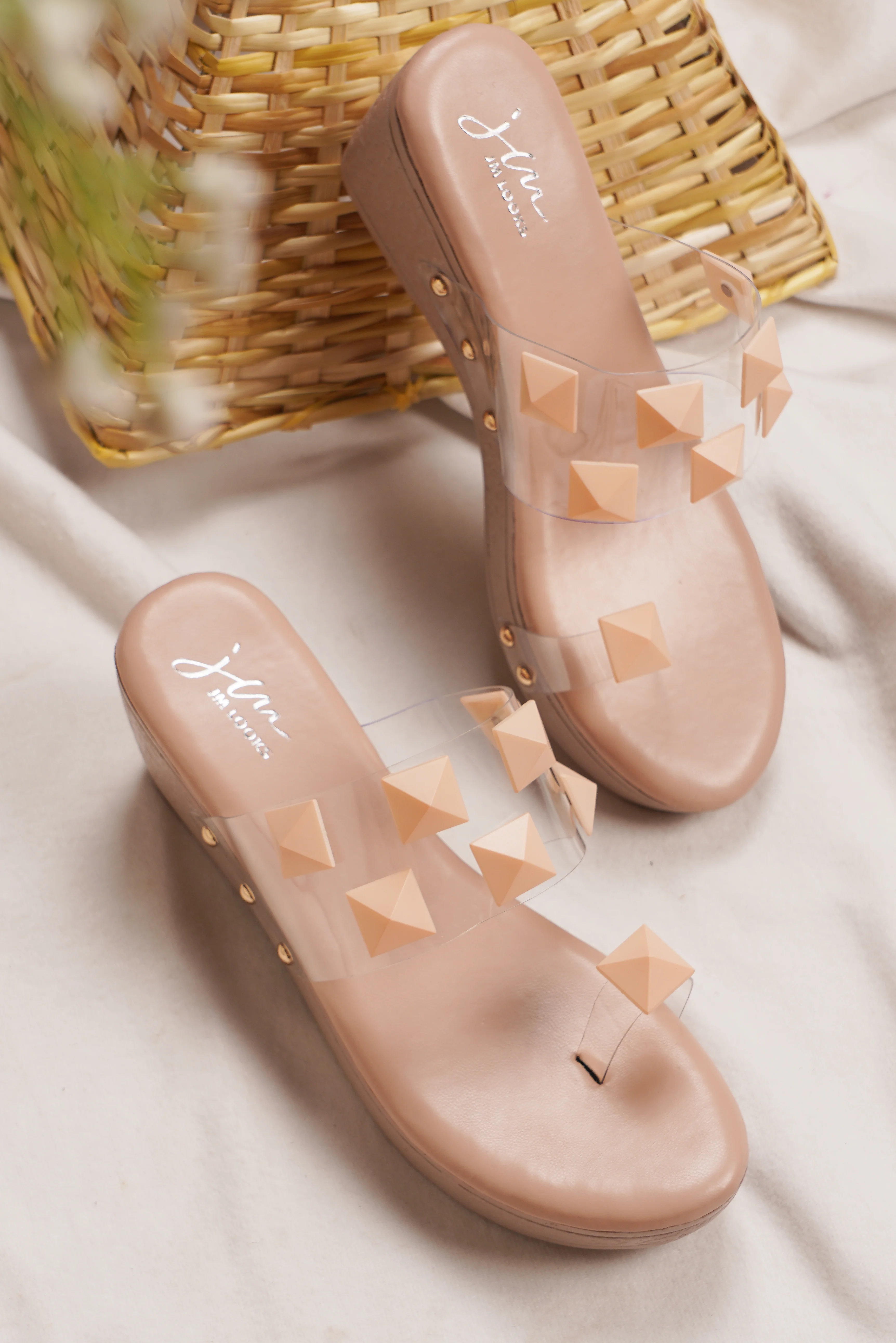 Transparent One-Toe Strap Slip-On Wedges - Image 7