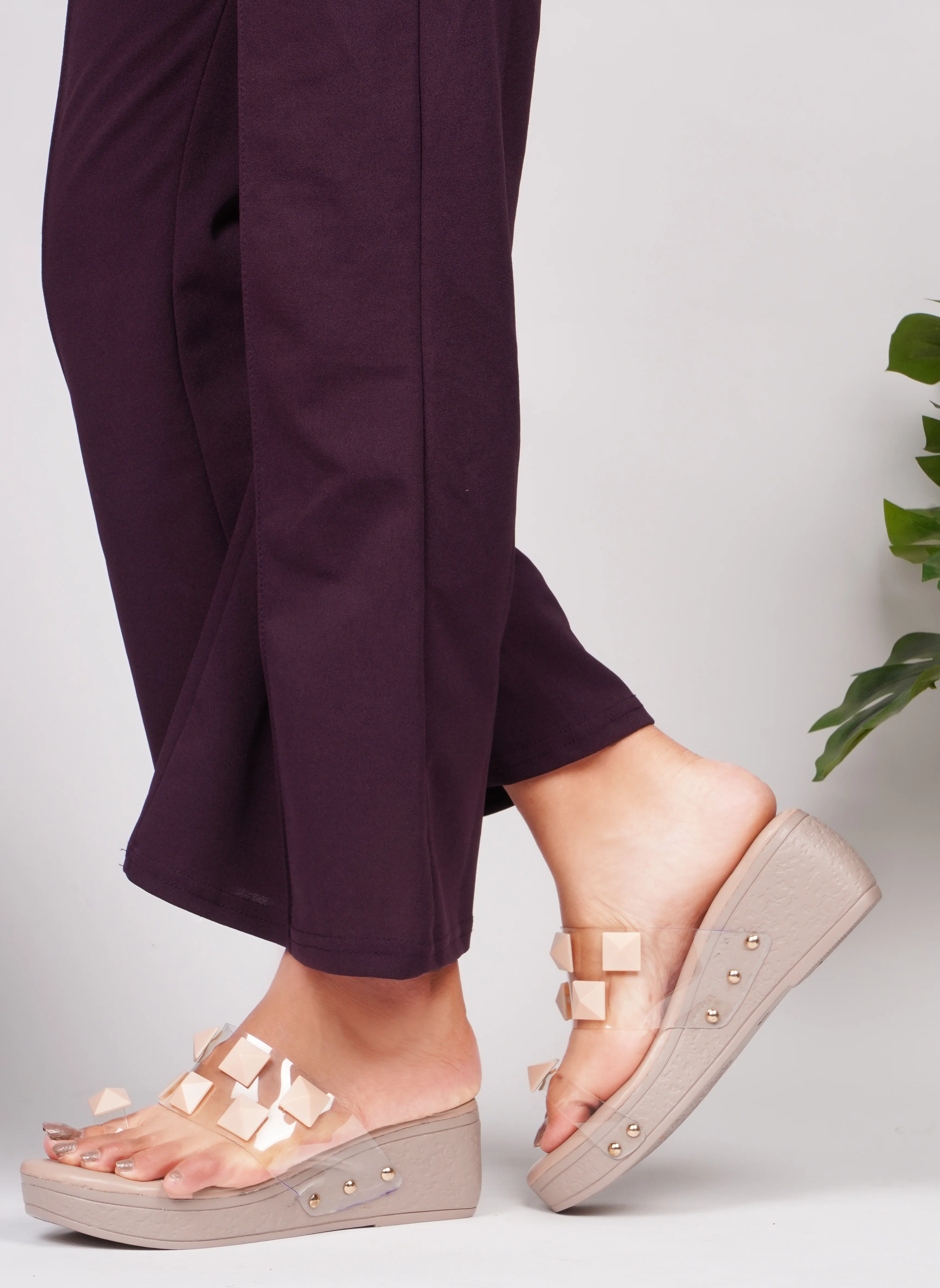 Transparent One-Toe Strap Slip-On Wedges - Image 9
