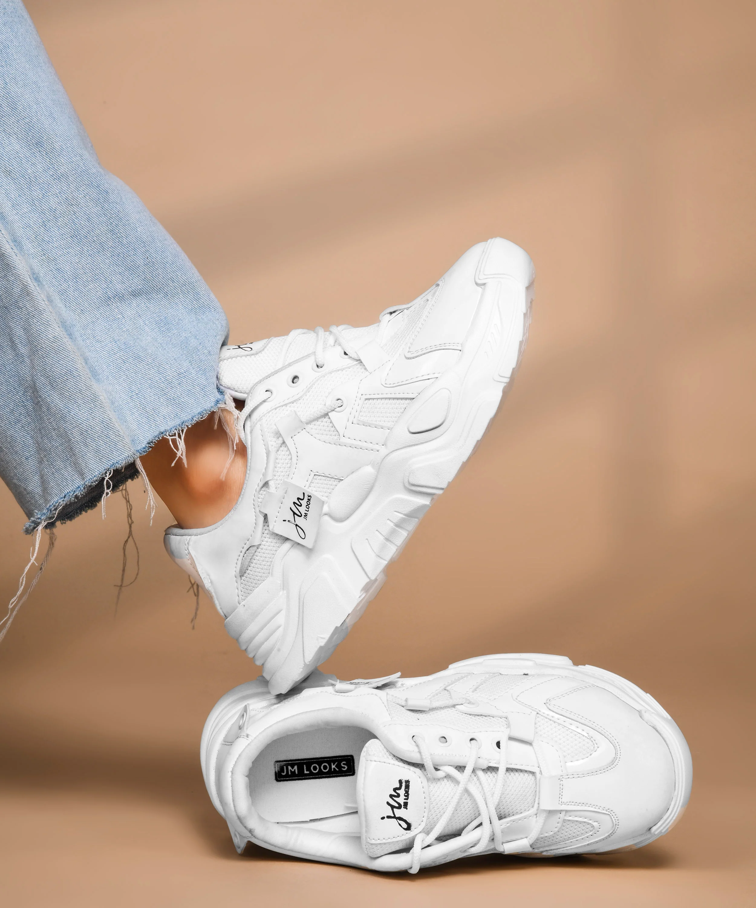 Women’s Chunky Lace-Up Casual Sneakers with Cushioned Sole - Image 14