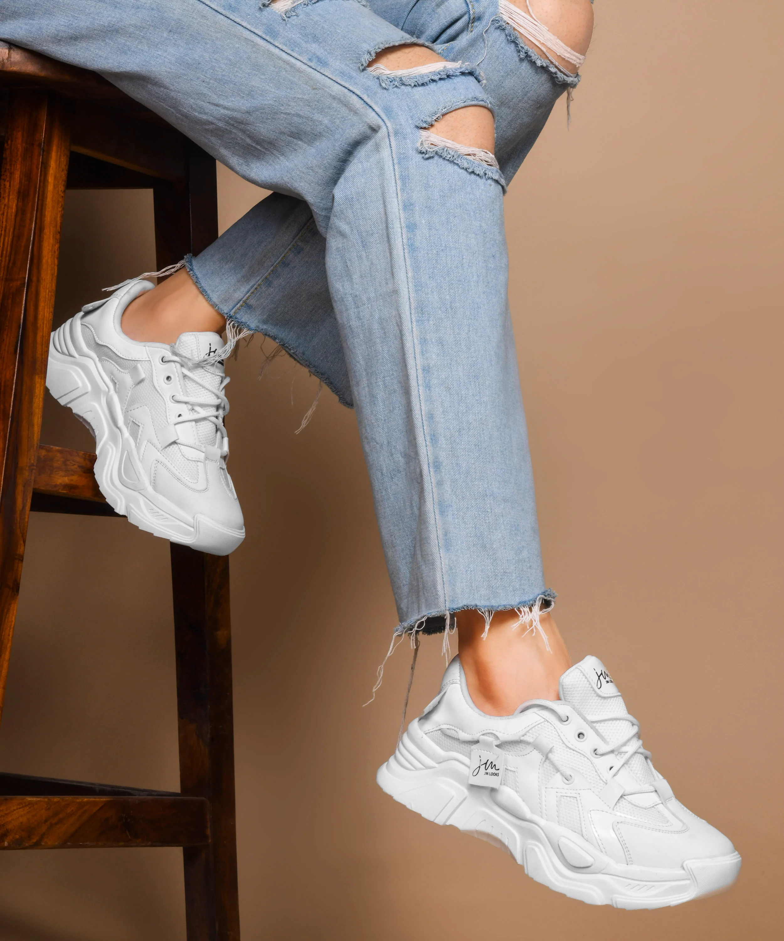 Women’s Chunky Lace-Up Casual Sneakers with Cushioned Sole - Image 15