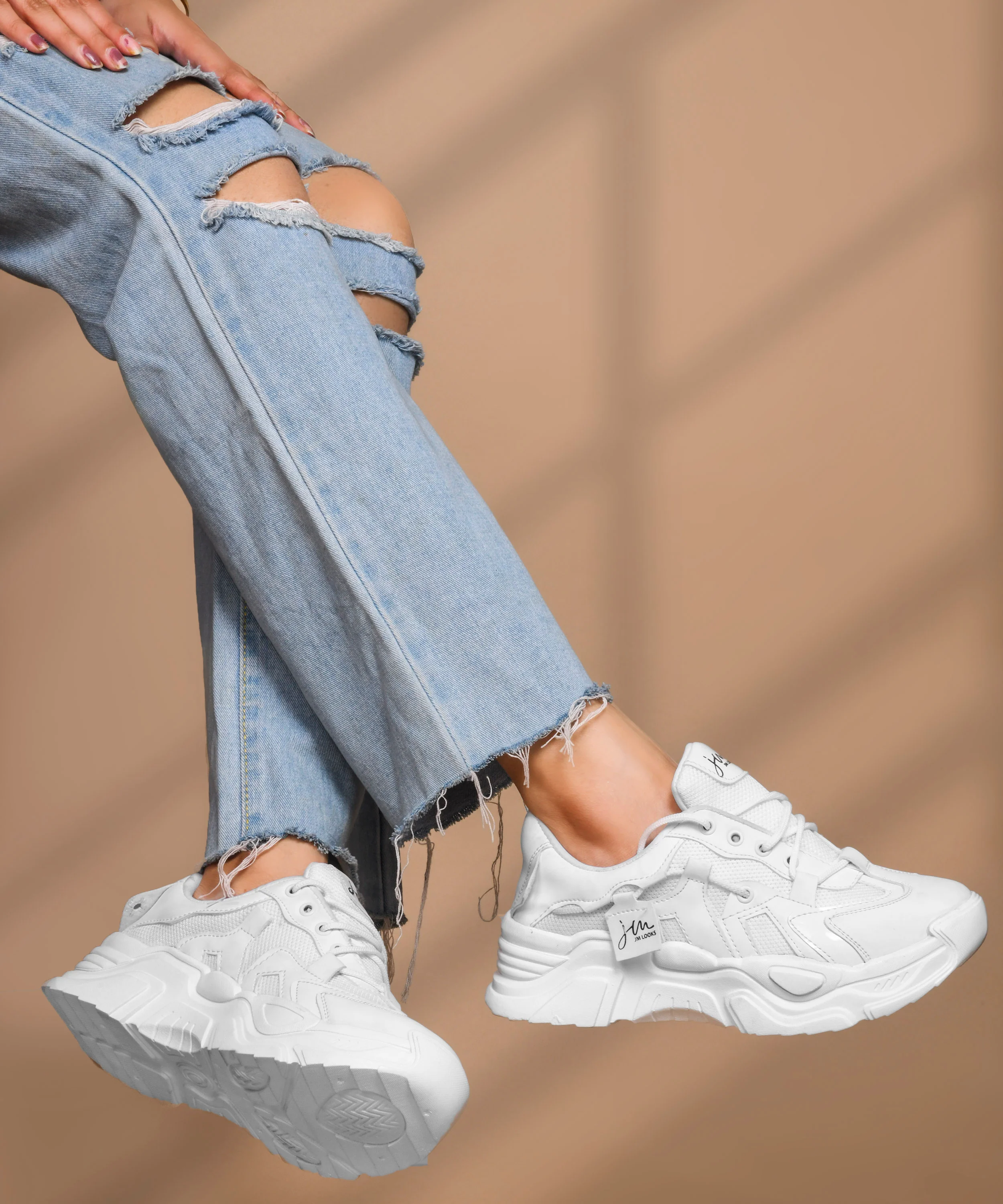Women’s Chunky Lace-Up Casual Sneakers with Cushioned Sole - Image 16