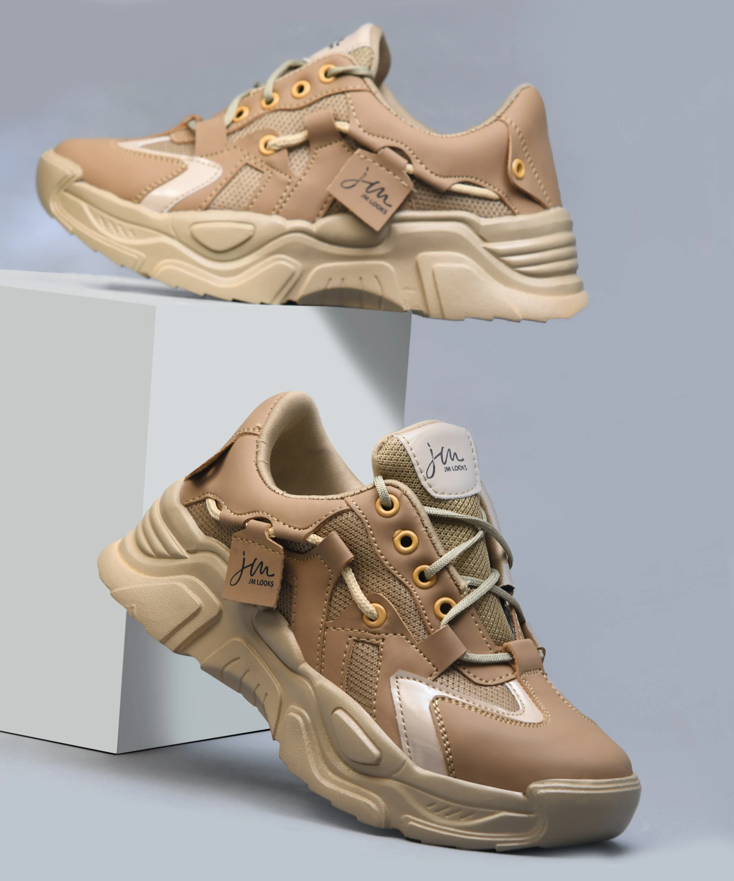 Women’s Chunky Lace-Up Casual Sneakers with Cushioned Sole - Image 7